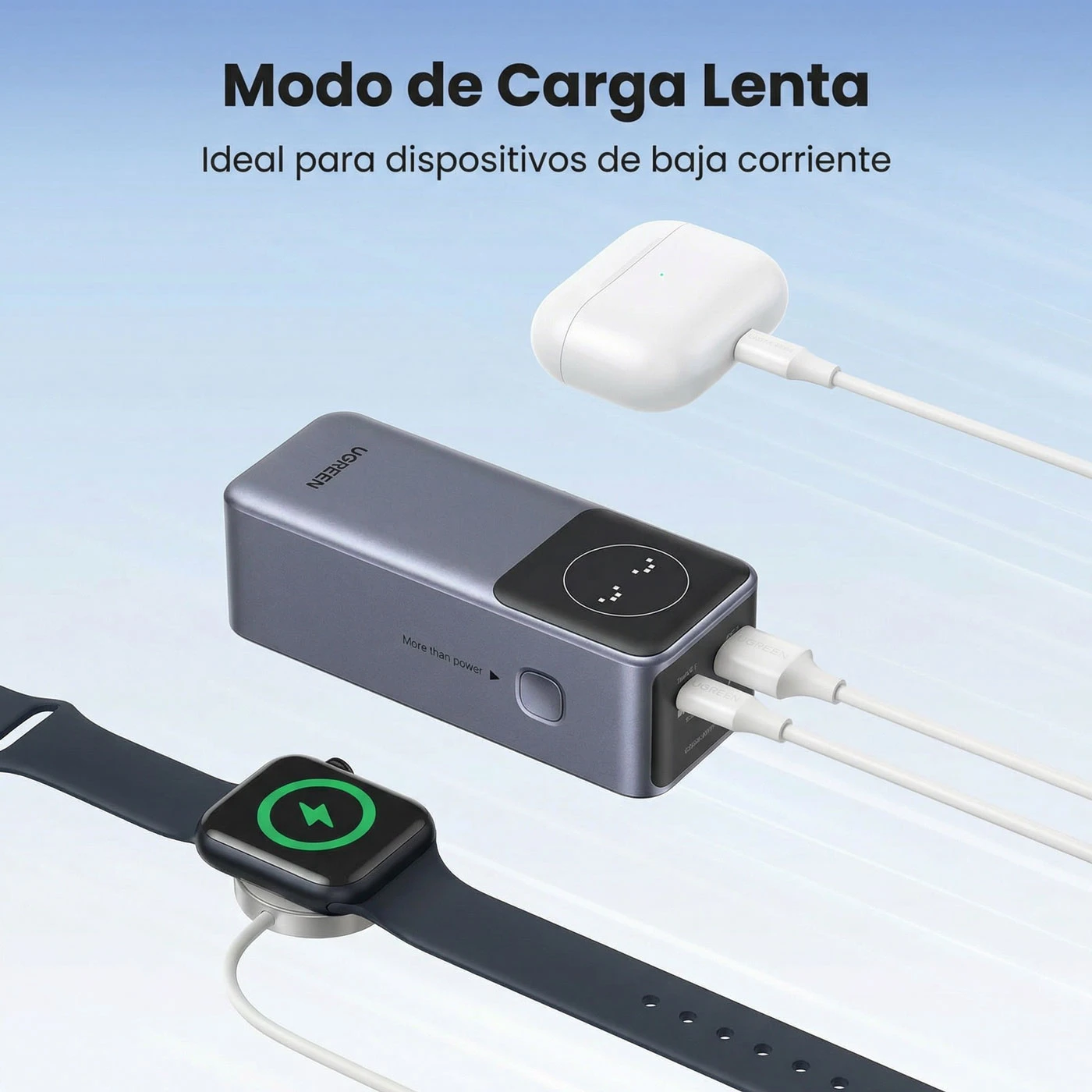 POWER BANK UGREEN NEXODE 12000 MAH 100W PANTALLA DIGITAL - 8