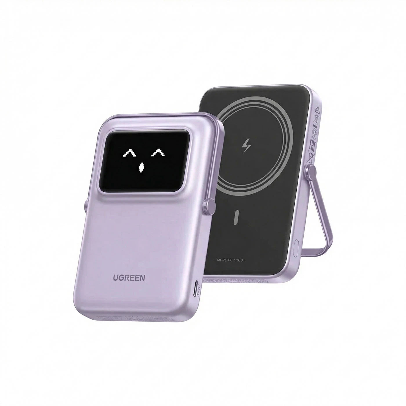POWER BANK MAGNÉTICO UGREEN UNO 10000MAH USB-C 20W SOPORTE MORADO - 1