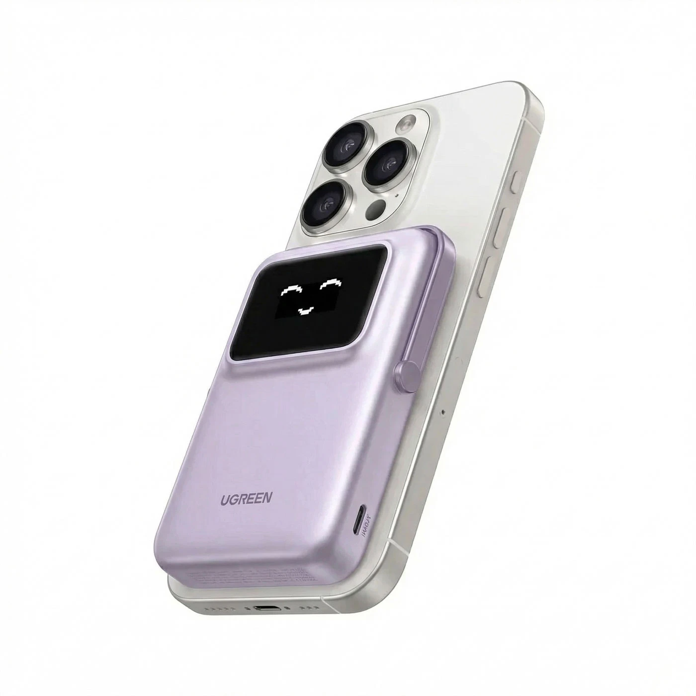 POWER BANK MAGNÉTICO UGREEN UNO 10000MAH USB-C 20W SOPORTE MORADO - 2