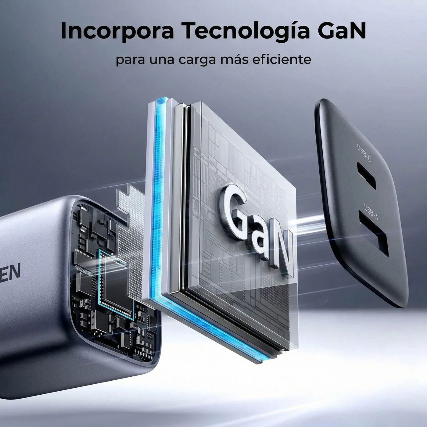 CARGADOR UGREEN 30W GAN 2 PUERTOS 65025 - 3