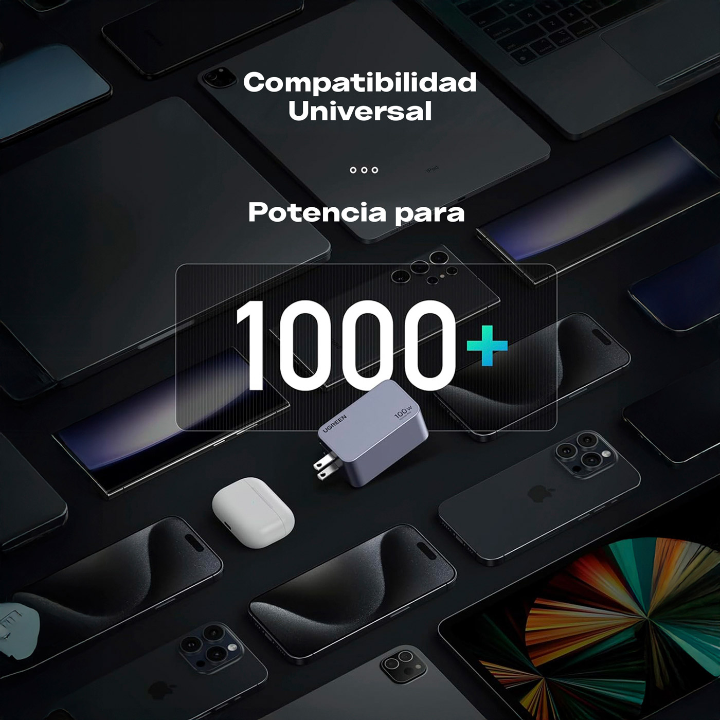 CARGADOR UGREEN NEXODE 100W GAN CON CABLE 25873 - 7