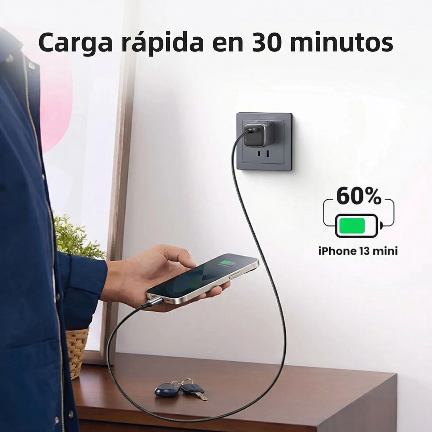 CARGADOR UGREEN 30W USB-C GAN 55530 - 7
