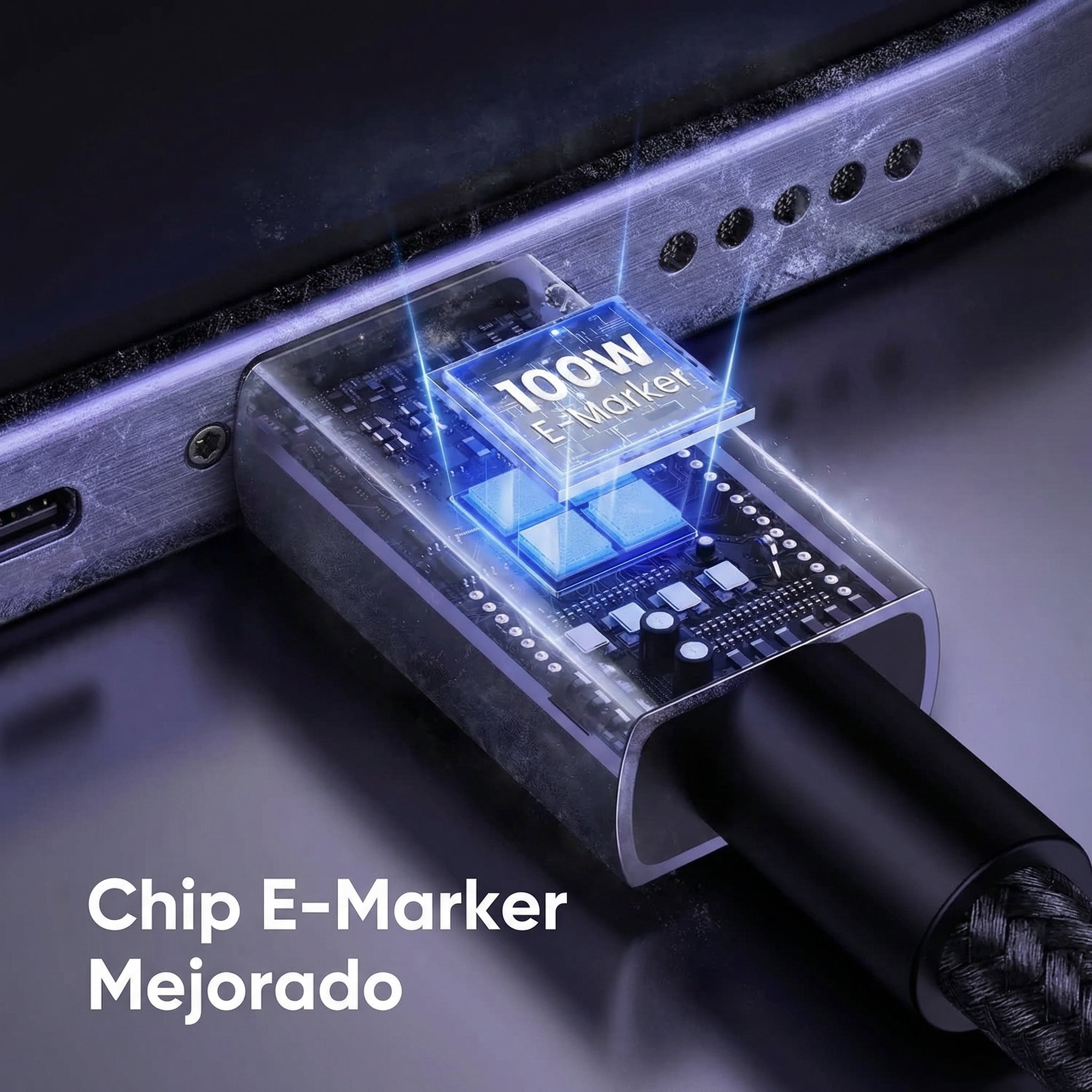 UGREEN CABLE USB-C A USB-C 5A 1M 100W PD CARGA RÁPIDA Y DATOS - 6