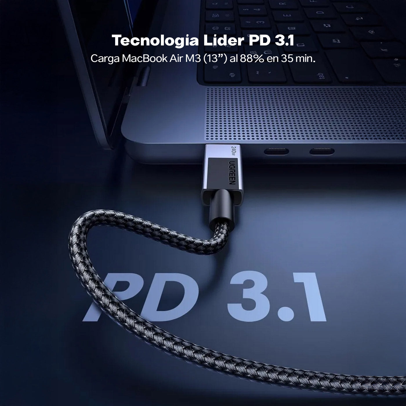 CABLE UGREEN USB-C A USB-C 1M 240W PD 3.1 - 3