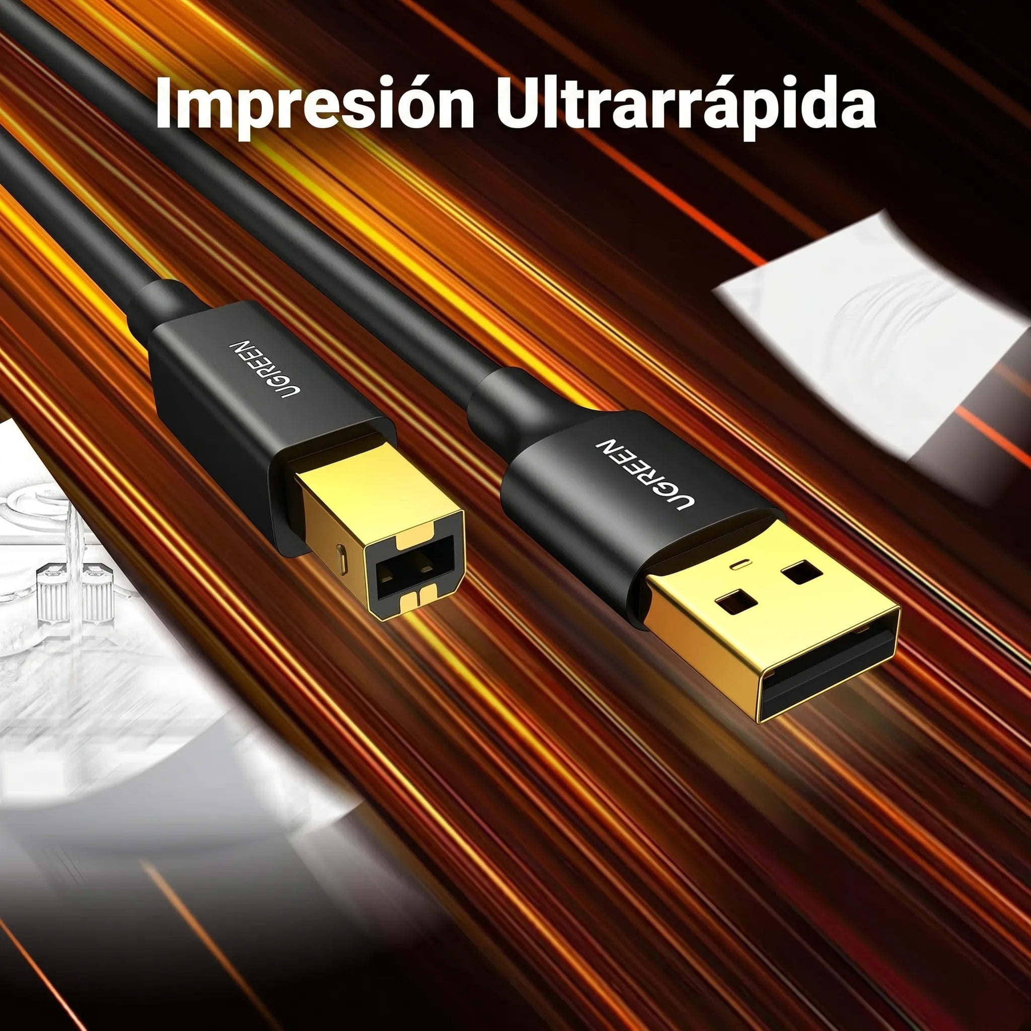 UGREEN CABLE USB-A A USB-B 2M PARA IMPRESORA Y DATOS - 6