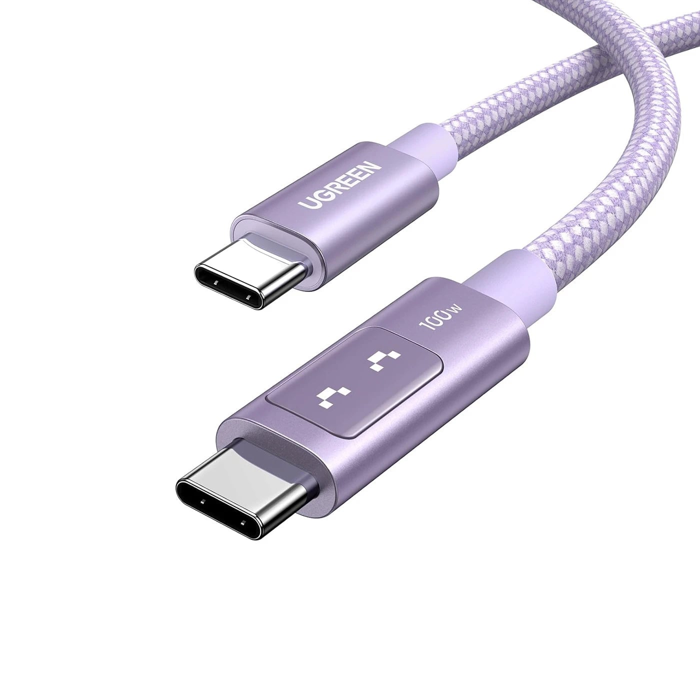 CABLE UGREEN UNO USB-C A USB-C 2M 100W MORADO - 1