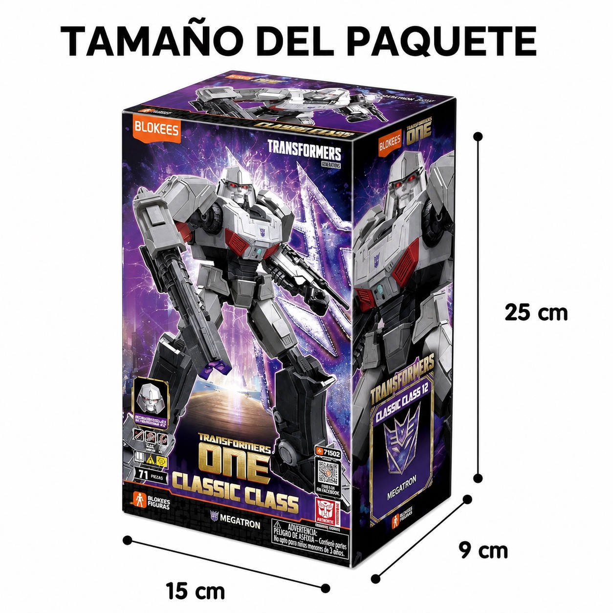 FIGURA COLECCIONABLE BLOKEES MEGATRON TRANSFORMERS CLASSIC CLASS 12 - 6