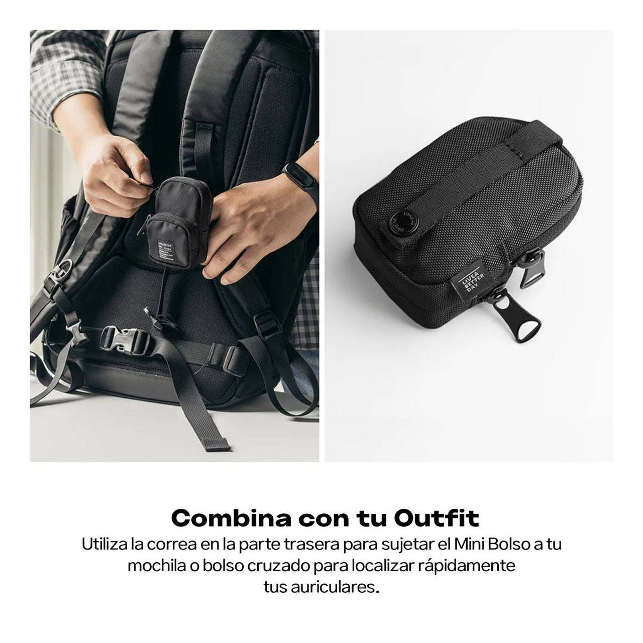 ESTUCHE FUNDA RINGKE PARA GALAXY BUDS AIR PODS NEGRO 2 BOLSILLOS - 5