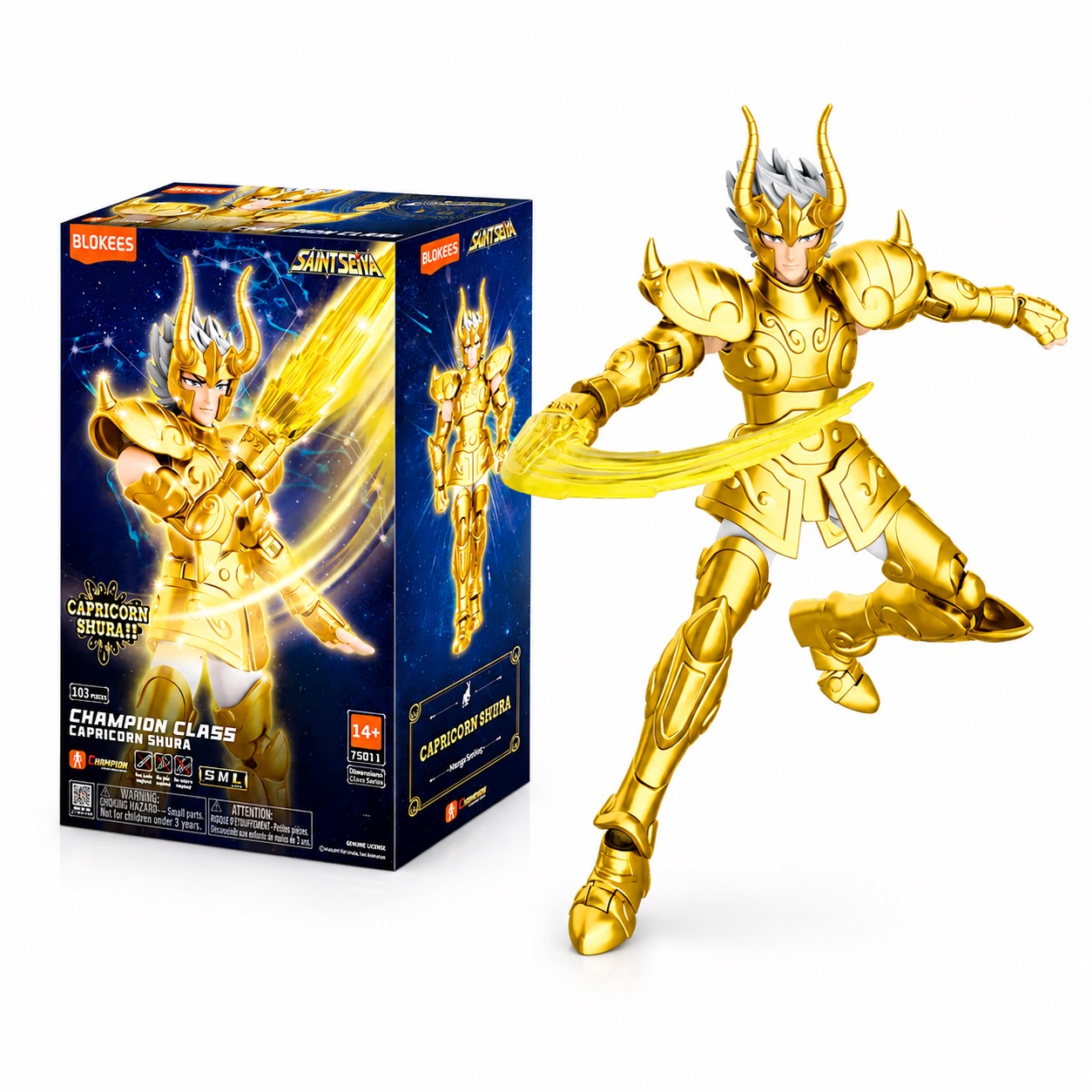 FIGURA COLECCIONABLE BLOKEES CAPRICORN SHURA SAINT SEIYA CHAMPION CLASS 10 - 1