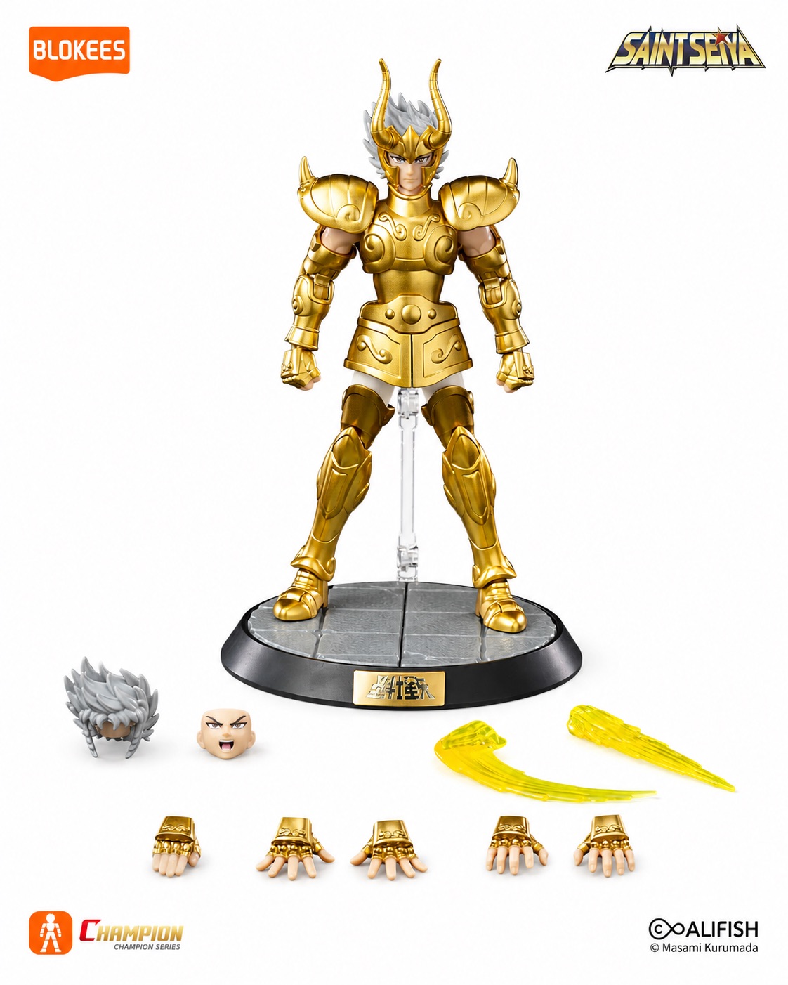 FIGURA COLECCIONABLE BLOKEES CAPRICORN SHURA SAINT SEIYA CHAMPION CLASS 10 - 6