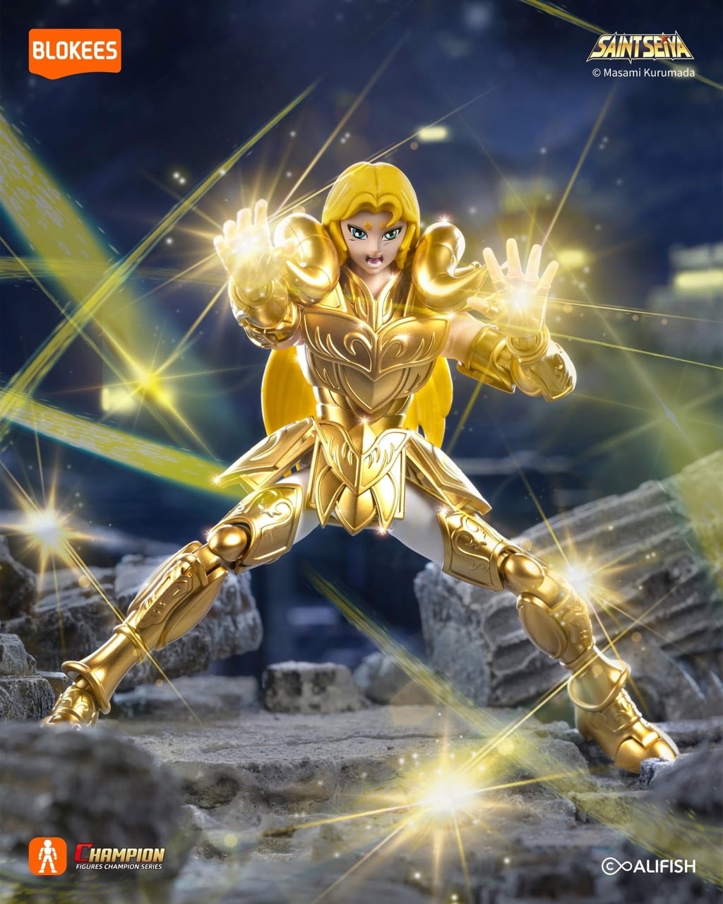 FIGURA COLECCIONABLE ARIES MU BLOKEES SAINT SEIYA CHAMPION CLASS 01 - 2