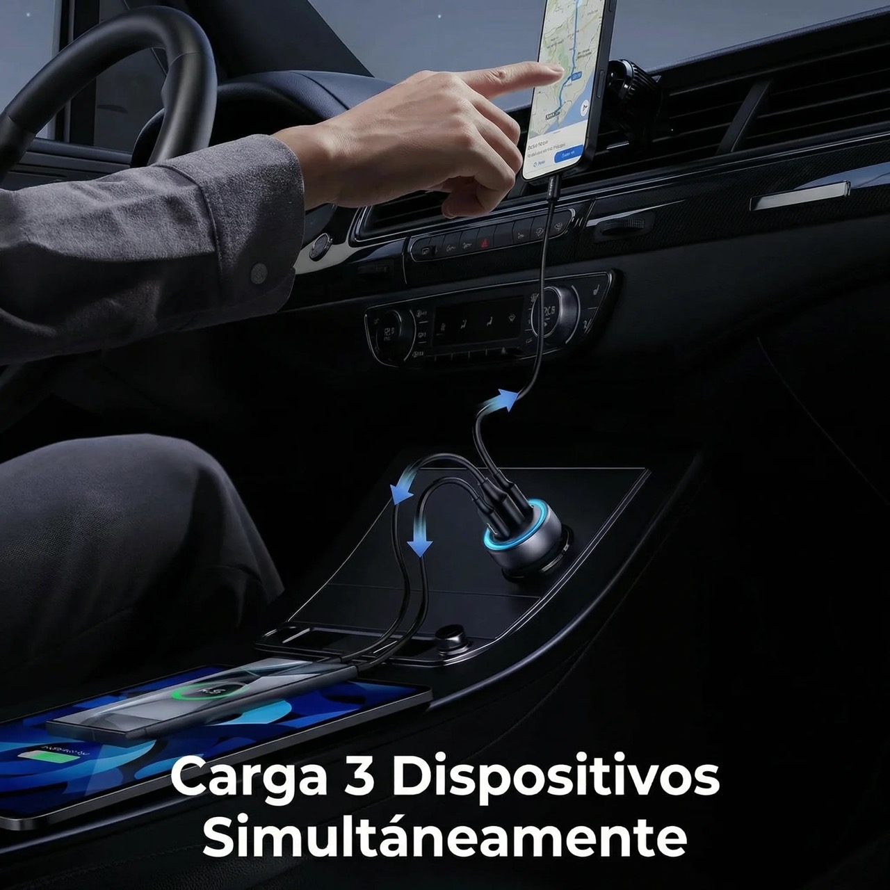 CARGADOR PARA AUTO UGREEN 30W 2 USB-C Y USB-A PD 3.0 CARGA RÁPIDA - 8