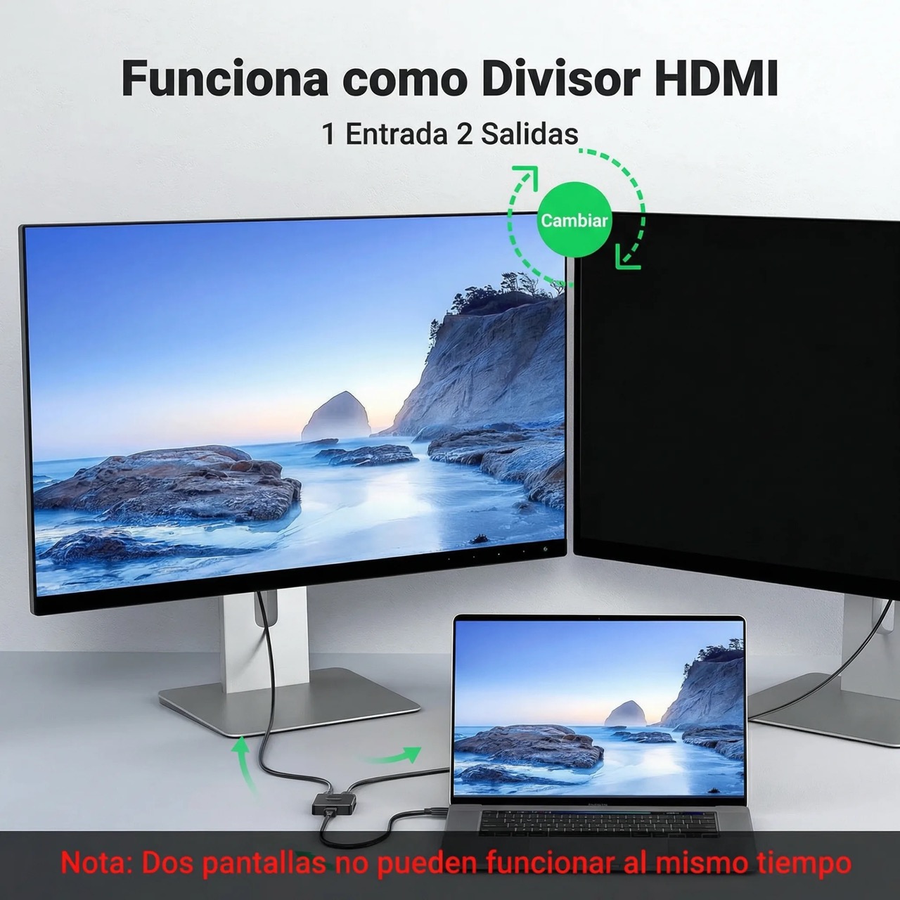 SWITCH HDMI UGREEN BIDIRECCIONAL 2 EN 1 4K 60HZ - 5