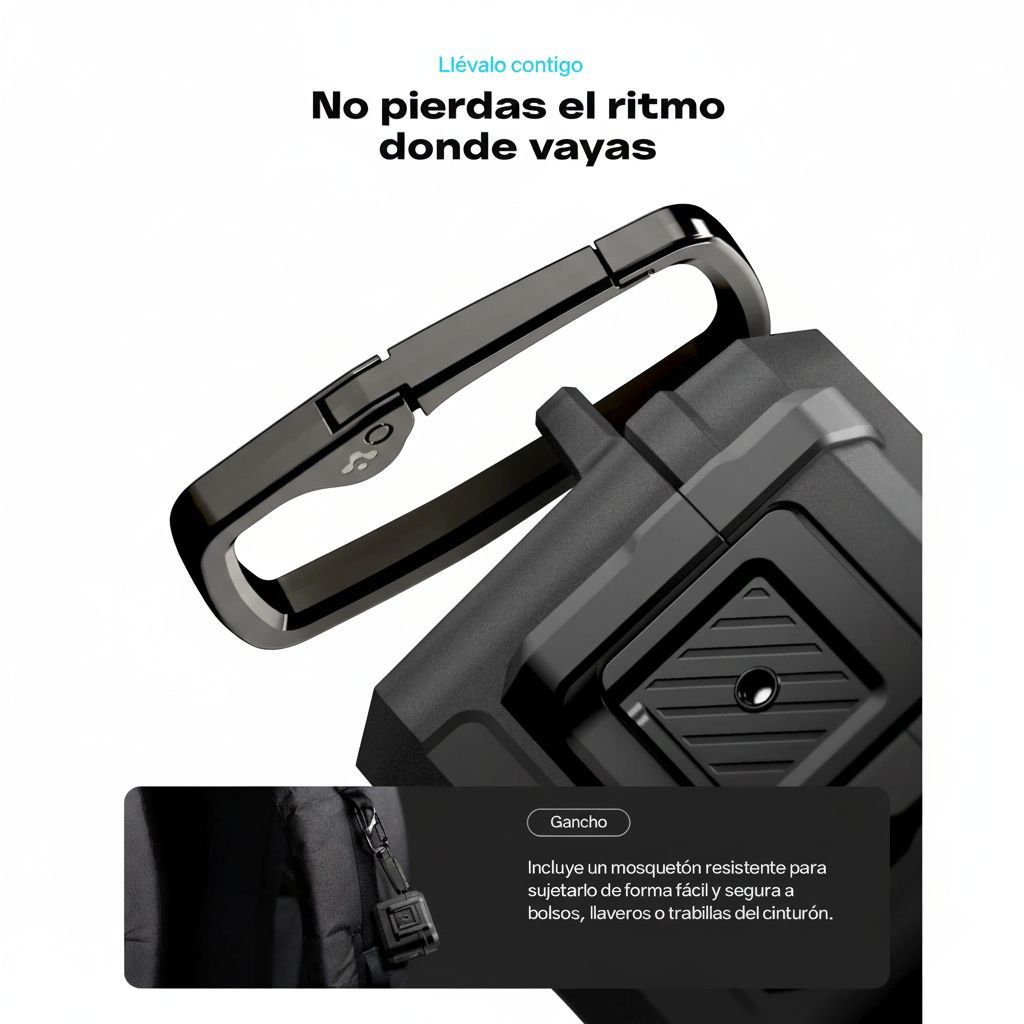 FUNDA AIRPODS PRO 3 SPIGEN LOCK FIT ANTI-IMPACTOS NEGRO - 6