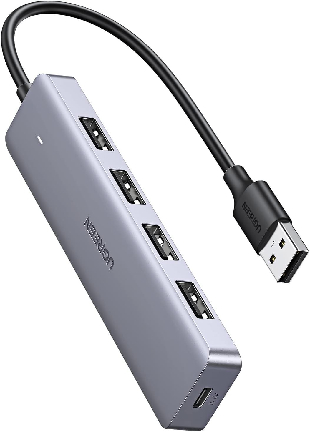 HUB UGREEN USB 3.0 DE 4 PUERTOS 5GBPS CON ALIMENTACIÓN MICRO USB - 1
