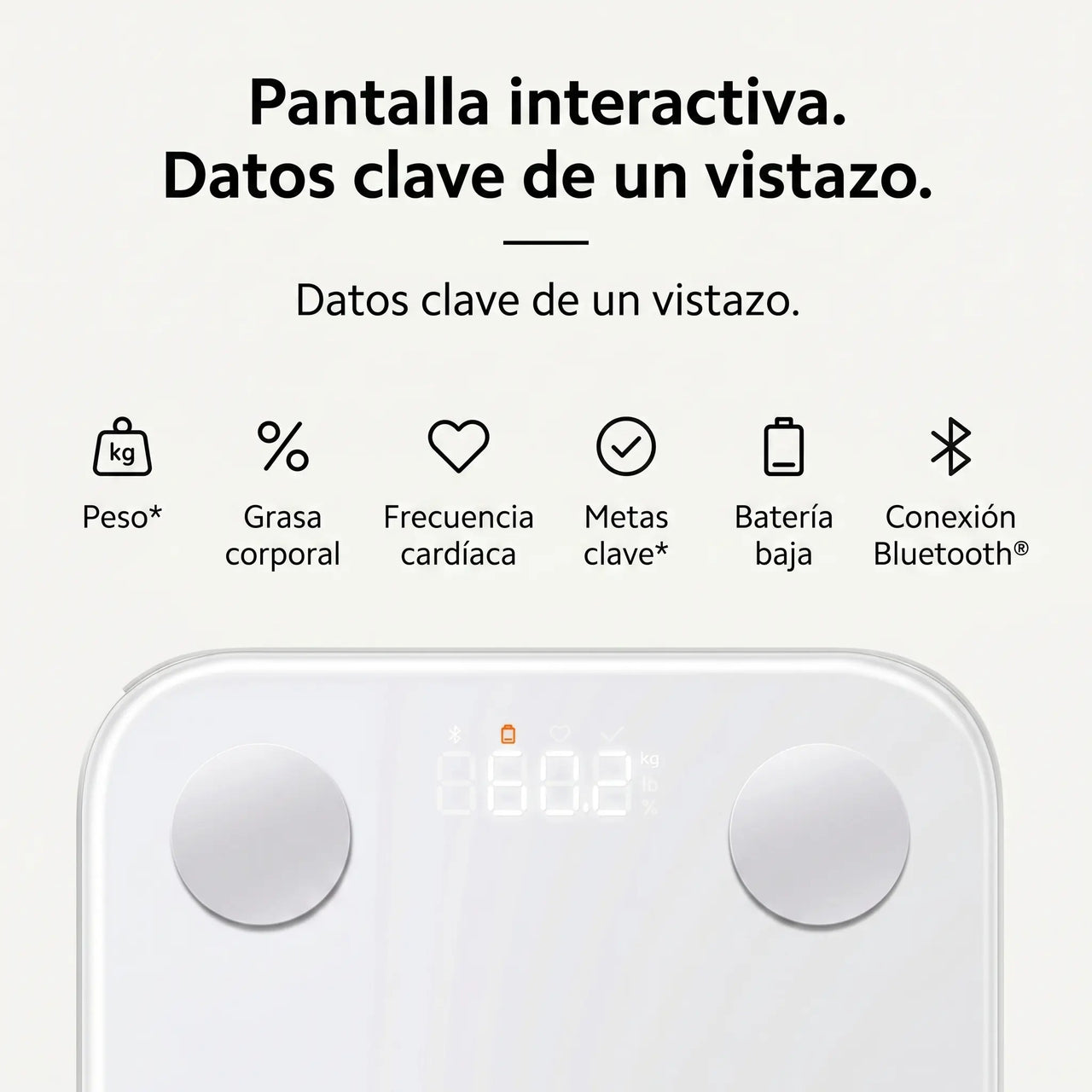 BALANZA INTELIGENTE XIAOMI S400 25 INDICADORES SALUD BLUETOOTH 5.0 HASTA 125KG APP - 10