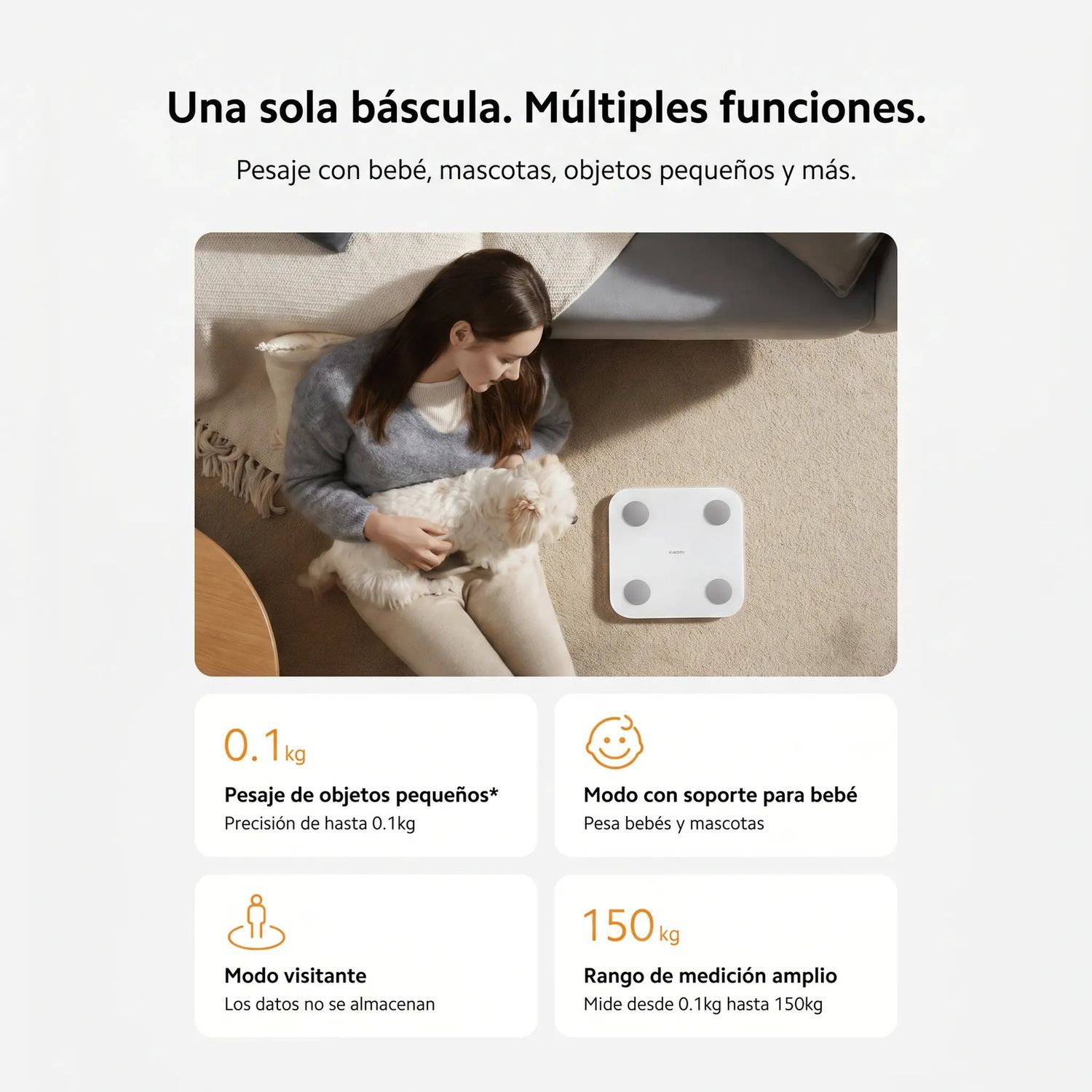 BALANZA INTELIGENTE XIAOMI S400 25 INDICADORES SALUD BLUETOOTH 5.0 HASTA 125KG APP - 7
