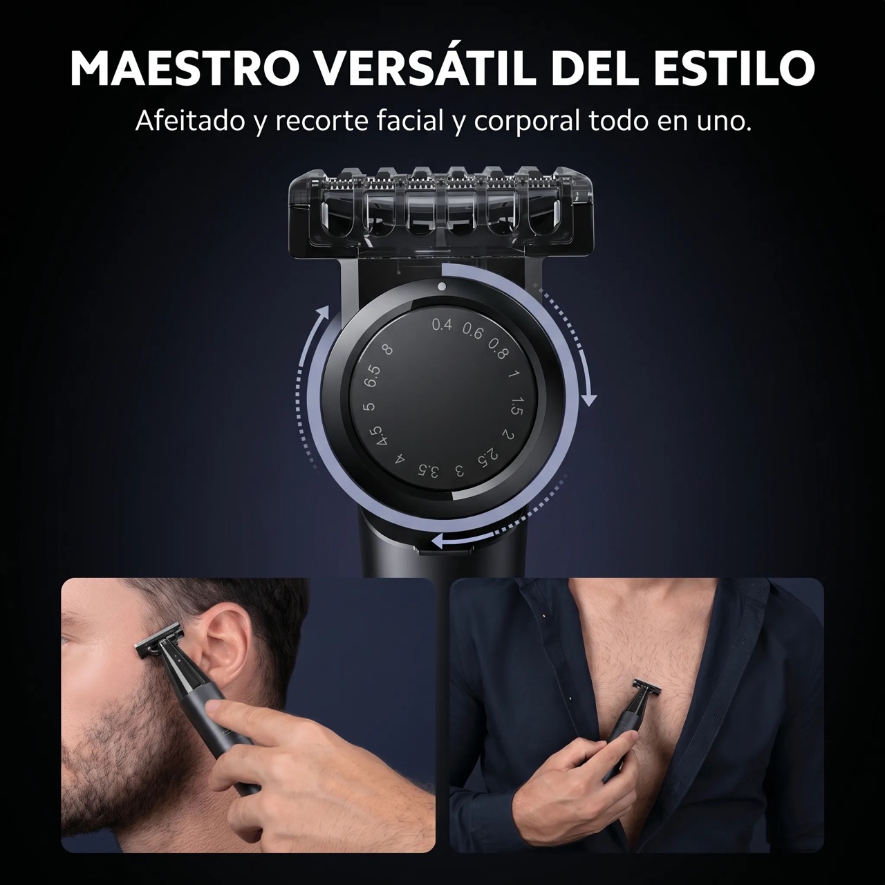 AFEITADORA XIAOMI UNIBLADE TRIMMER RESISTENTE AGUA CARGA MAGNÉTICA CABEZAL GIRATORIO - 5
