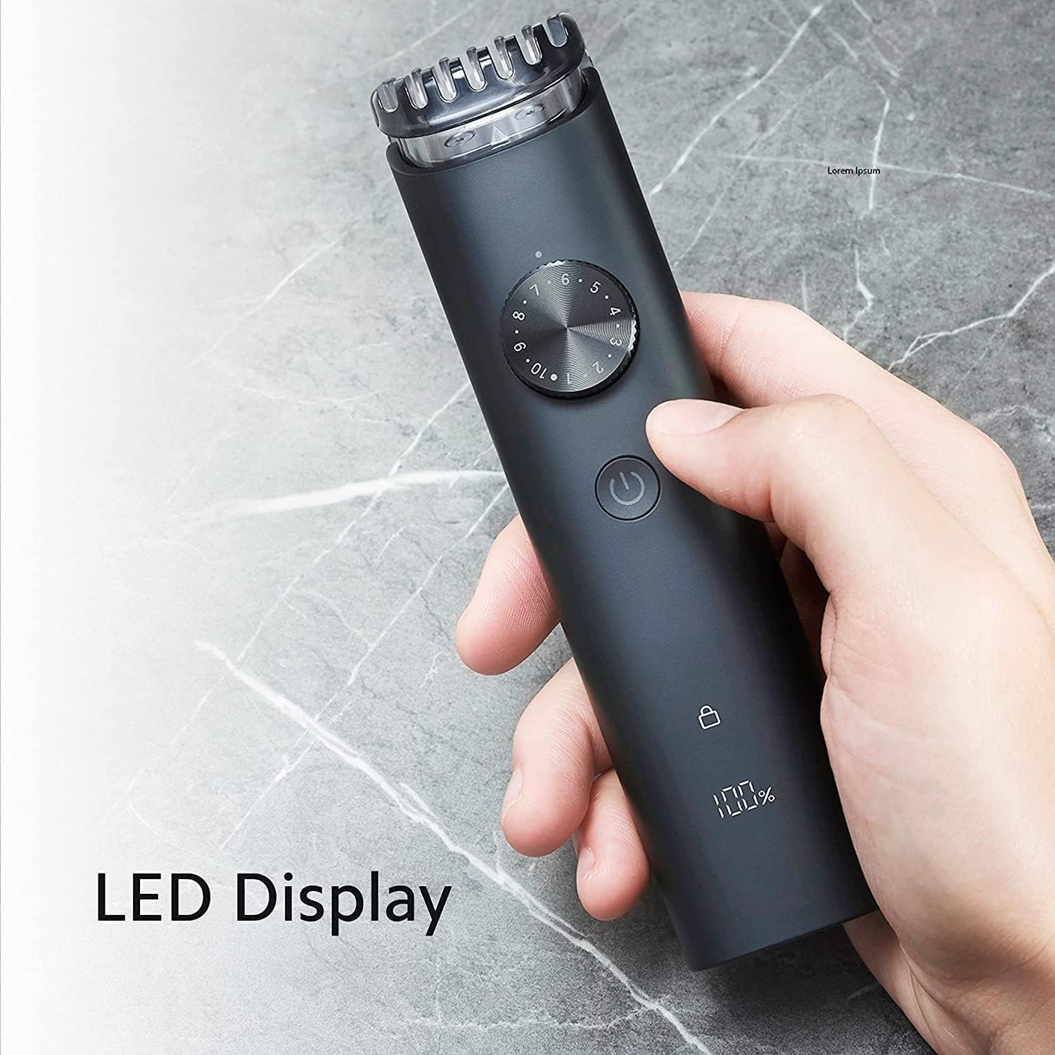 KIT AFEITADORA ELECTRICA XIAOMI GROOMING PRO LAVABLE MÚLTIPLES CABEZALES NEGRO MATE - 7