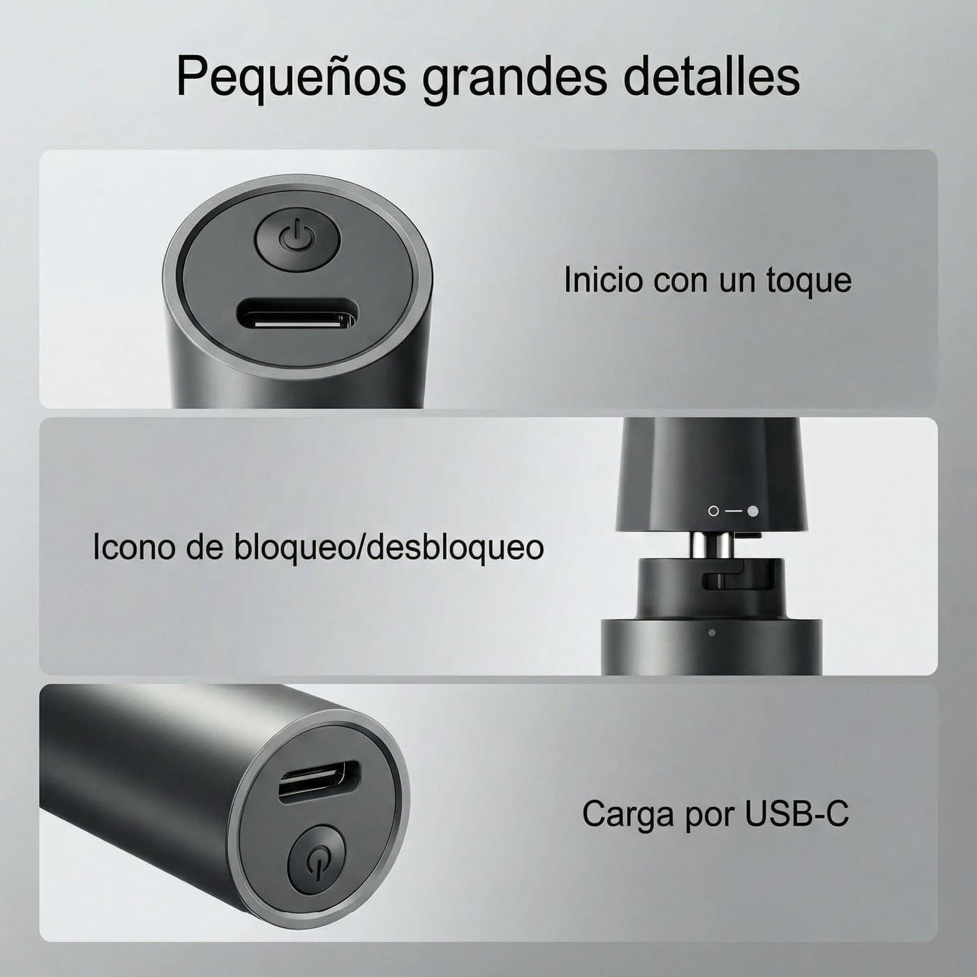RECORTADOR VELLO NASAL XIAOMI RECARGABLE USB-C RESISTENTE AL AGUA IPX5 NEGRO - 6