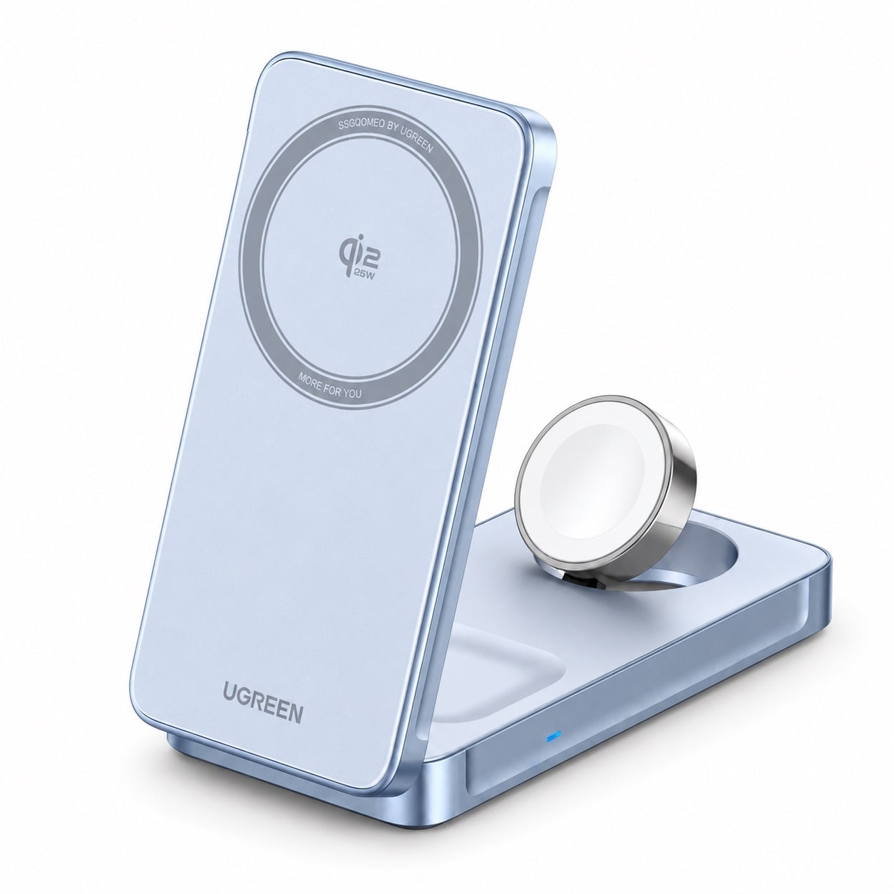 Cargador Inalámbrico UGREEN MagFlow Qi2 25W 3 en 1 Para iPhone Apple Watch AirPods - 1