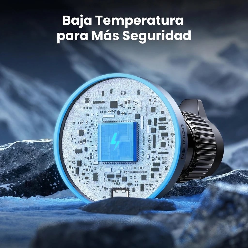 CARGADOR MAGNÉTICO AUTO UGREEN QI2 15W PARA IPHONE MAGSAFE CARGA INALÁMBRICA - 7