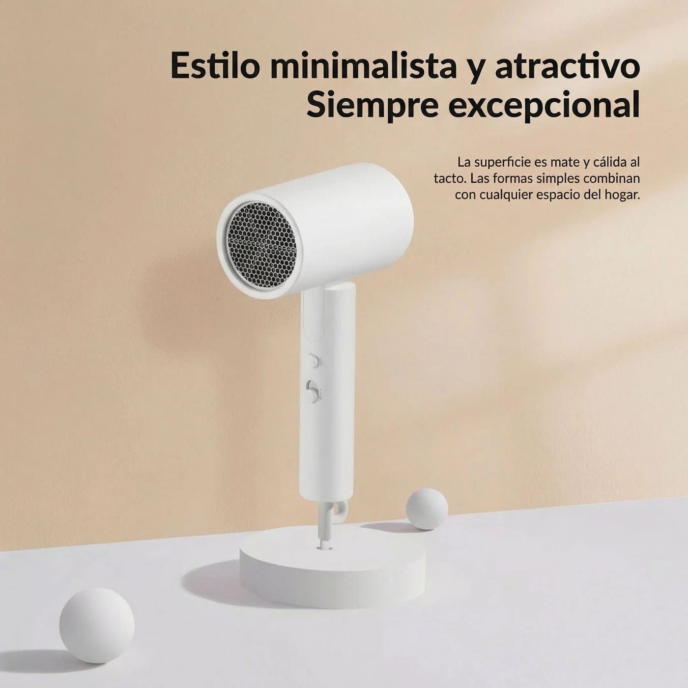 SECADORA CABELLO XIAOMI H101 MINIMALISTA 2 MODOS 1600W IONES NEGATIVOS PLEGABLE - 6