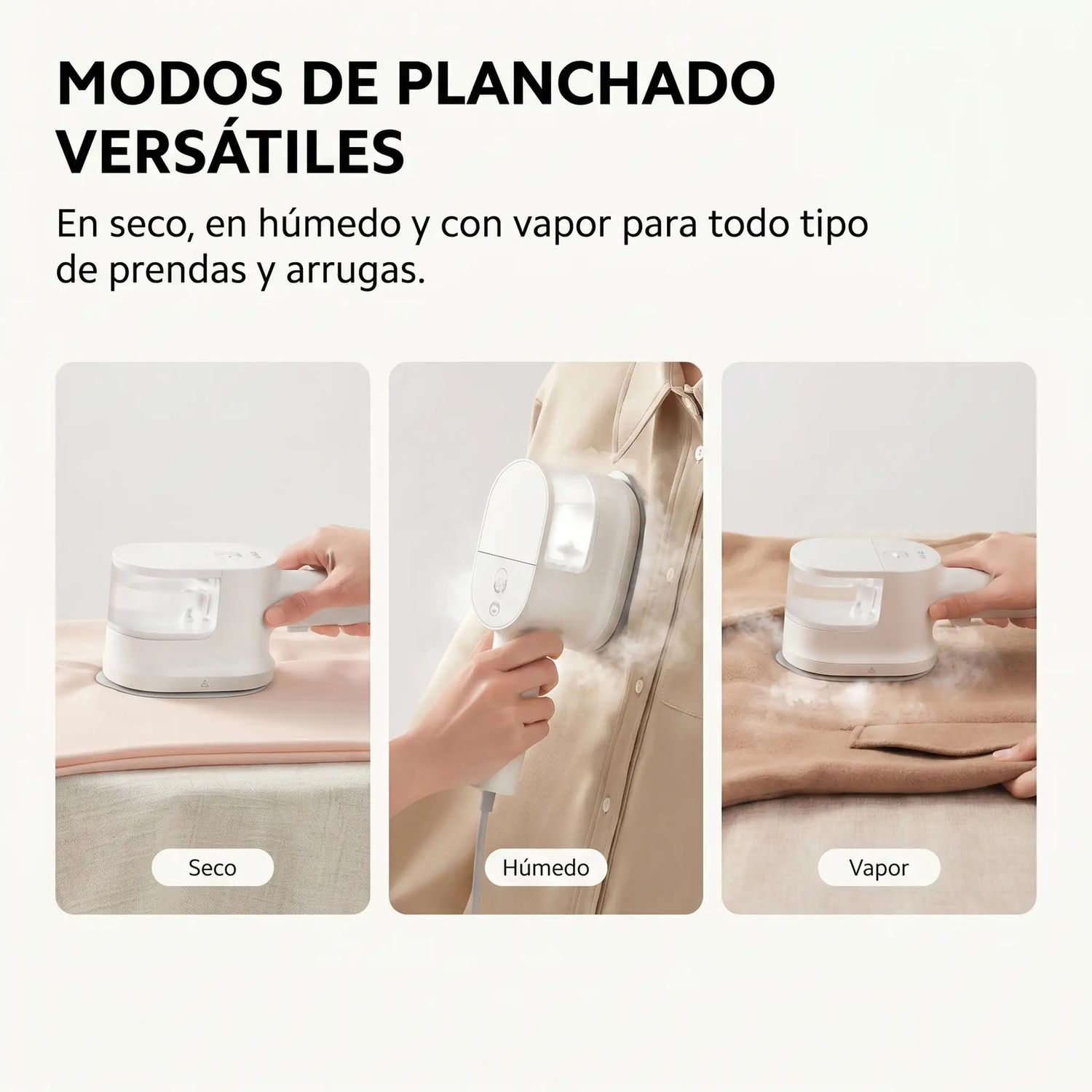 PLANCHA DE VAPOR XIAOMI 1200W VAPOR VERTICAL Y HORIZONTAL TANQUE 150ML BLANCO - 3