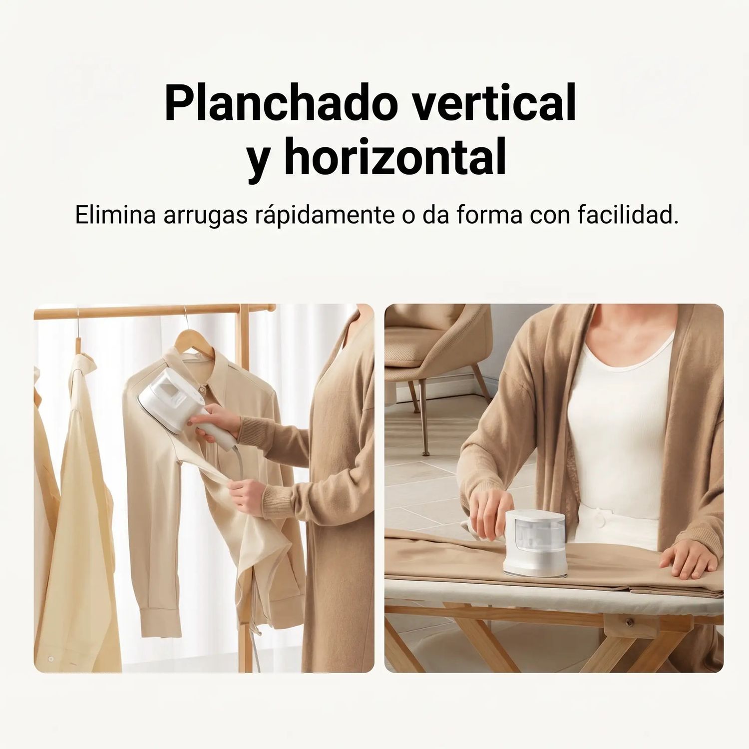 PLANCHA DE VAPOR XIAOMI 1200W VAPOR VERTICAL Y HORIZONTAL TANQUE 150ML BLANCO - 4