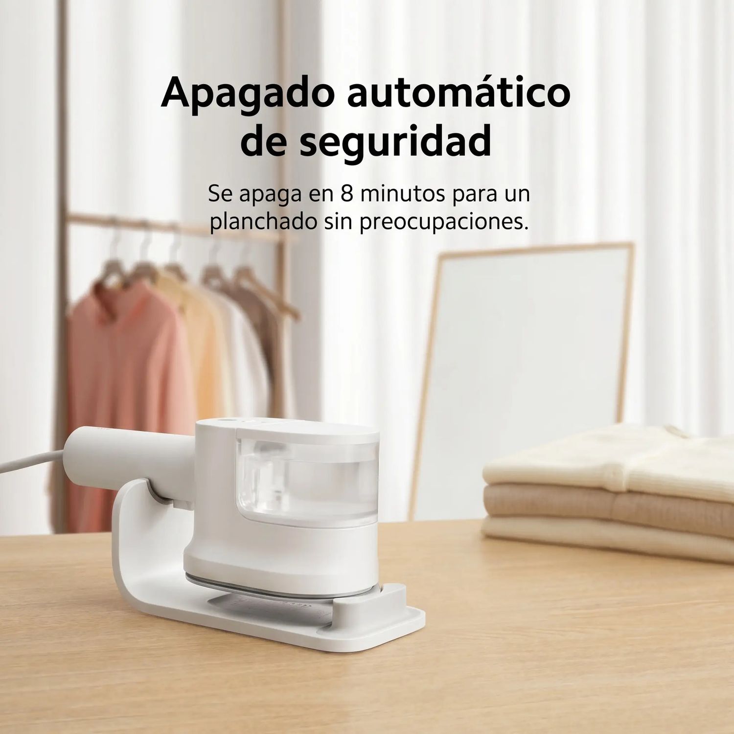 PLANCHA DE VAPOR XIAOMI 1200W VAPOR VERTICAL Y HORIZONTAL TANQUE 150ML BLANCO - 6