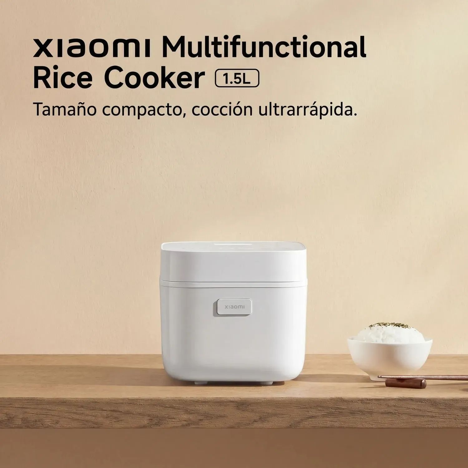 ARROCERA ELÉCTRICA XIAOMI RICE COOKER 1.5L PANTALLA TACTIL PROGRAMABLE ANTIADHERENTE BLANCO - 2