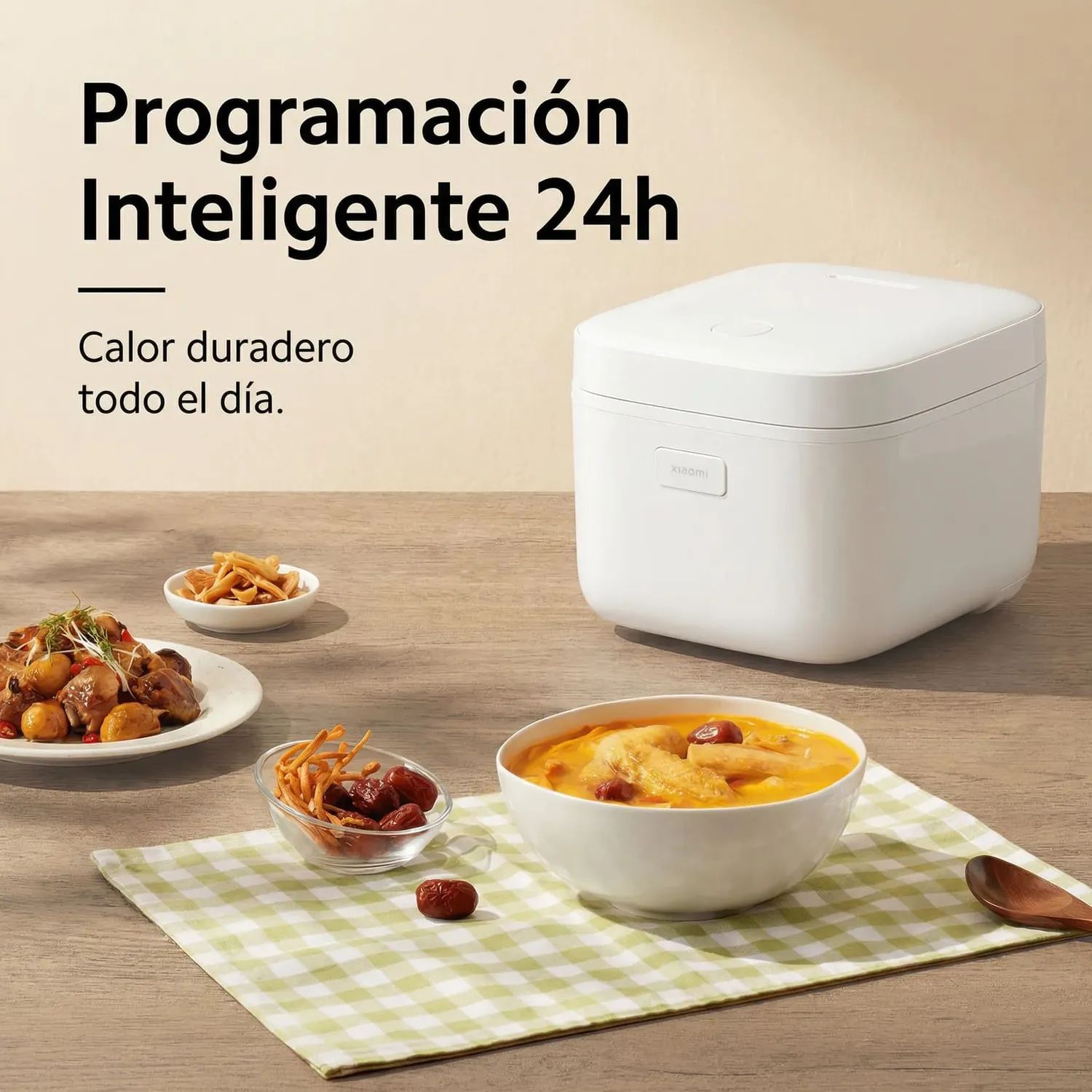 ARROCERA ELÉCTRICA XIAOMI RICE COOKER 1.5L PANTALLA TACTIL PROGRAMABLE ANTIADHERENTE BLANCO - 8