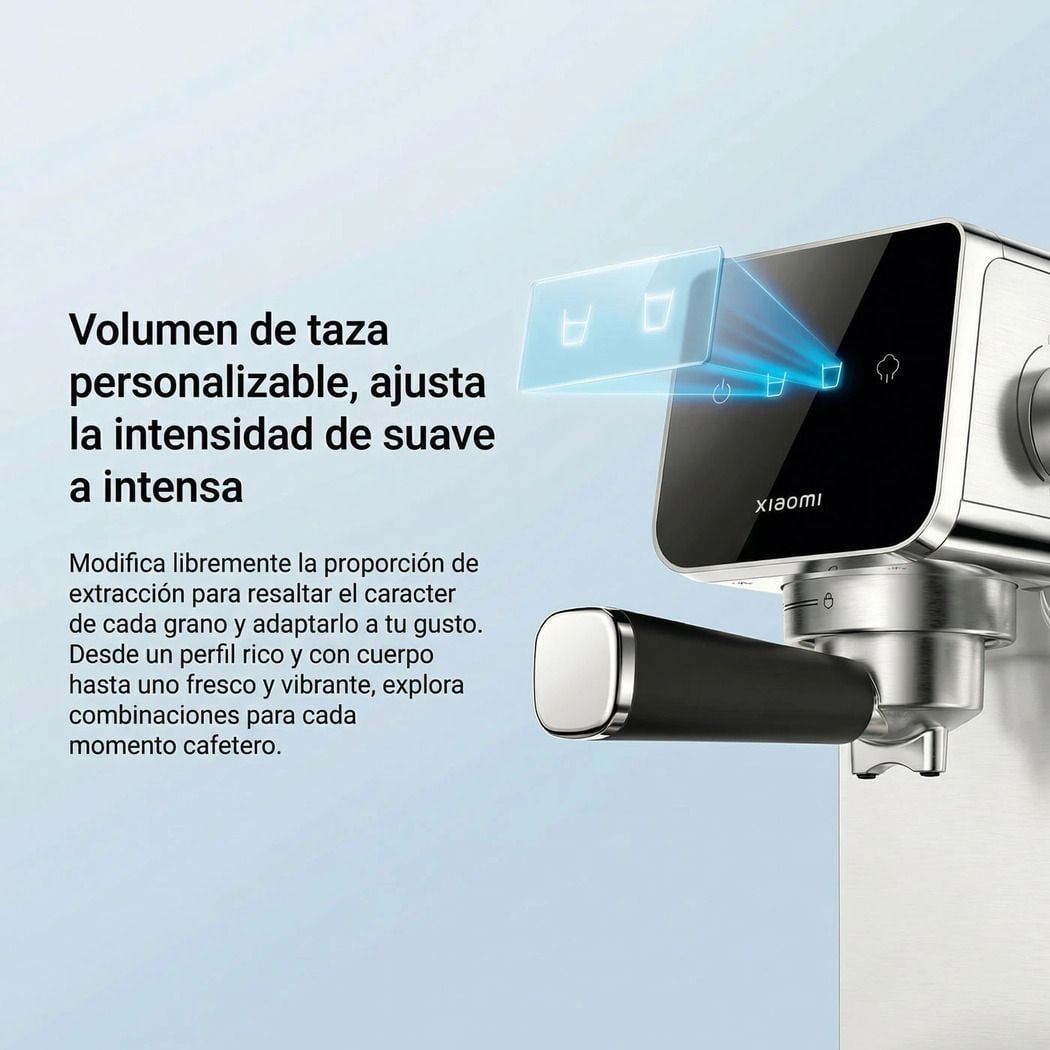 CAFETERA ESPRESSO XIAOMI SEMI-AUTOMATIC ESPRESSO MACHINE 20 BAR ESPUMADOR DE LECHE TANQUE 0.9L ACERO INOXIDABLE - 2