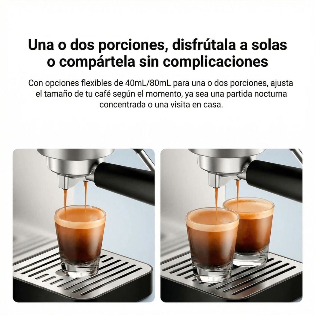 CAFETERA ESPRESSO XIAOMI SEMI-AUTOMATIC ESPRESSO MACHINE 20 BAR ESPUMADOR DE LECHE TANQUE 0.9L ACERO INOXIDABLE - 3