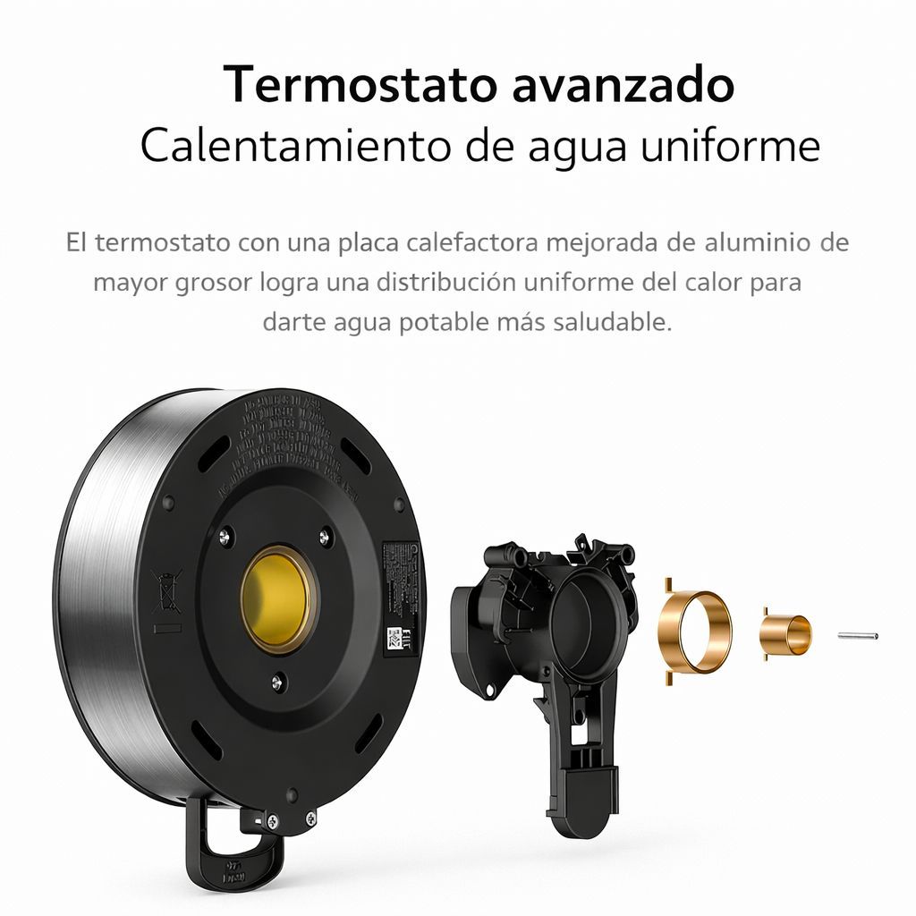 HERVIDOR ELÉCTRICO XIAOMI ELECTRIC GLASS KETTLE 1.7L 2200W VIDRIO DE BOROSILICATO - 6