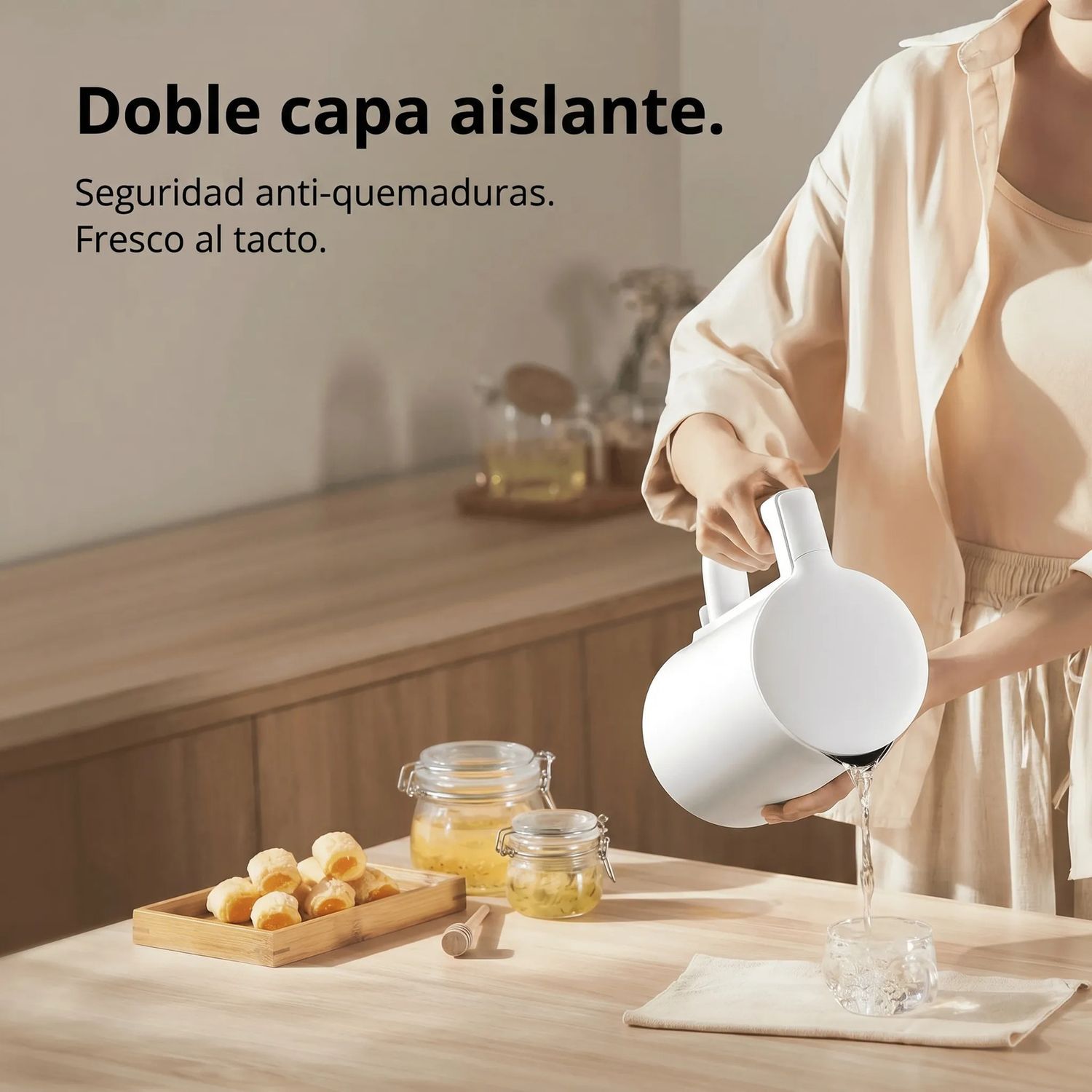 HERVIDOR ELÉCTRICO XIAOMI ELECTRIC KETTLE 2 LITE 1.5L 1500W ACERO INOXIDABLE BLANCO - 4