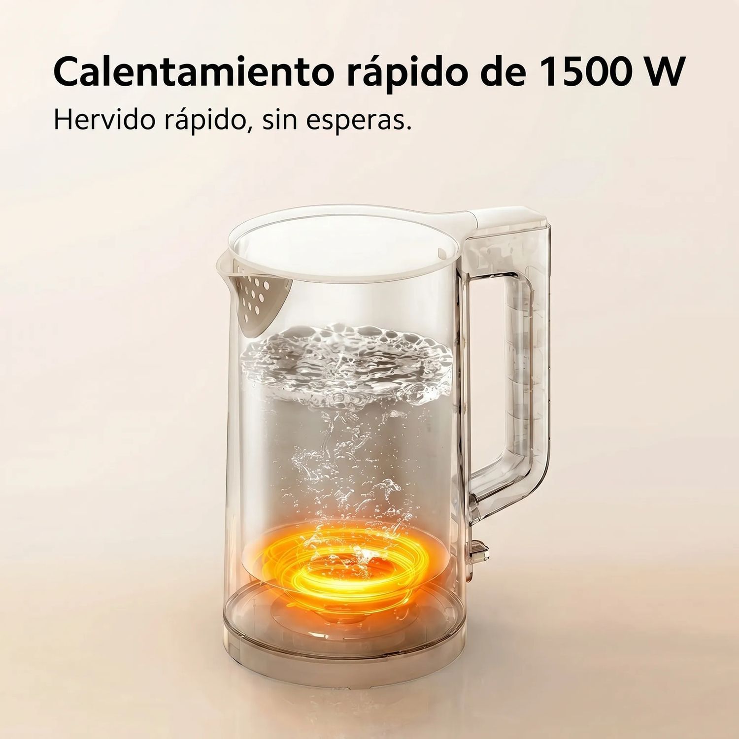 HERVIDOR ELÉCTRICO XIAOMI ELECTRIC KETTLE 2 LITE 1.5L 1500W ACERO INOXIDABLE BLANCO - 5