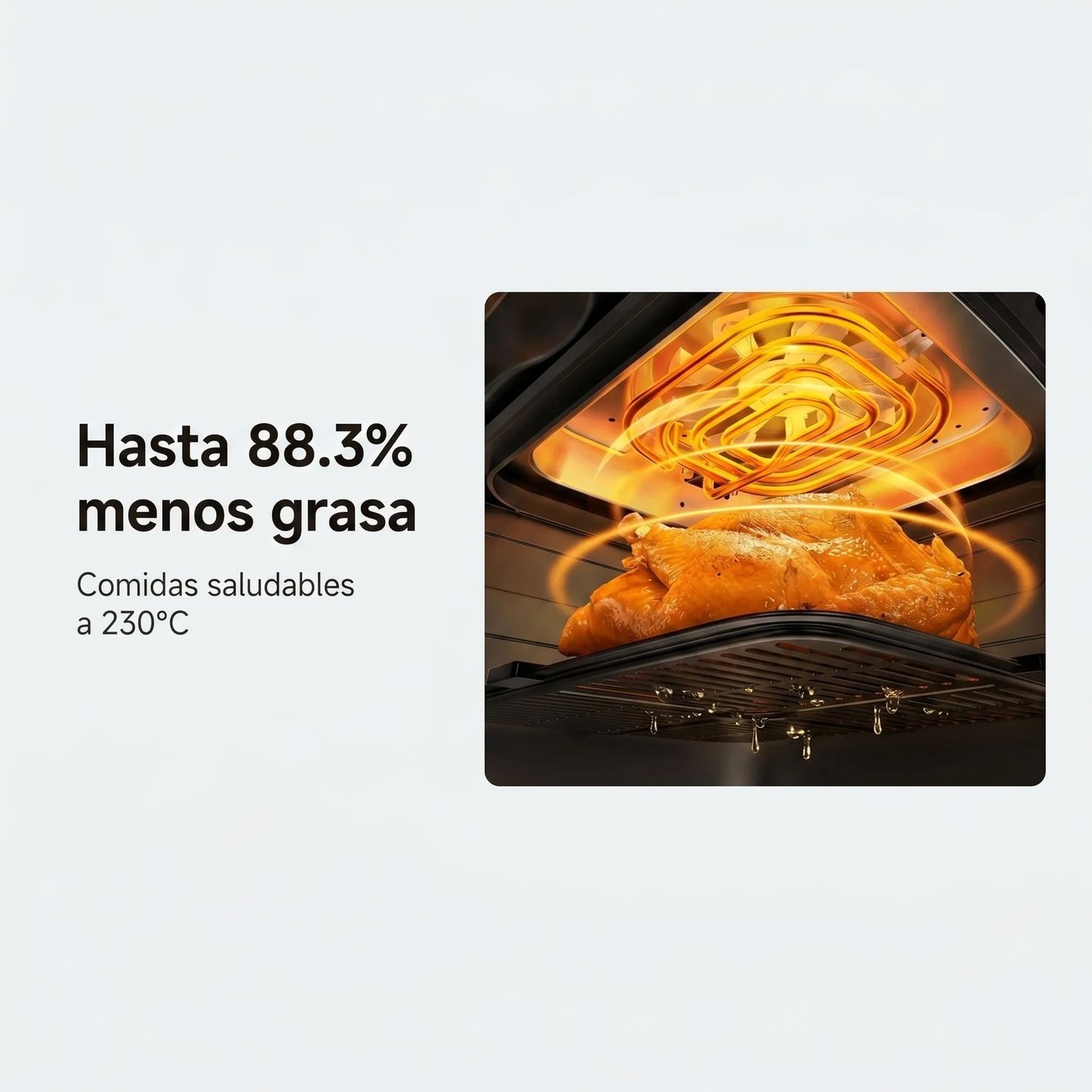FREIDORA DE AIRE XIAOMI 10L 2700W DOBLE CANASTILLA 9 PROGRAMAS NEGRO - 6