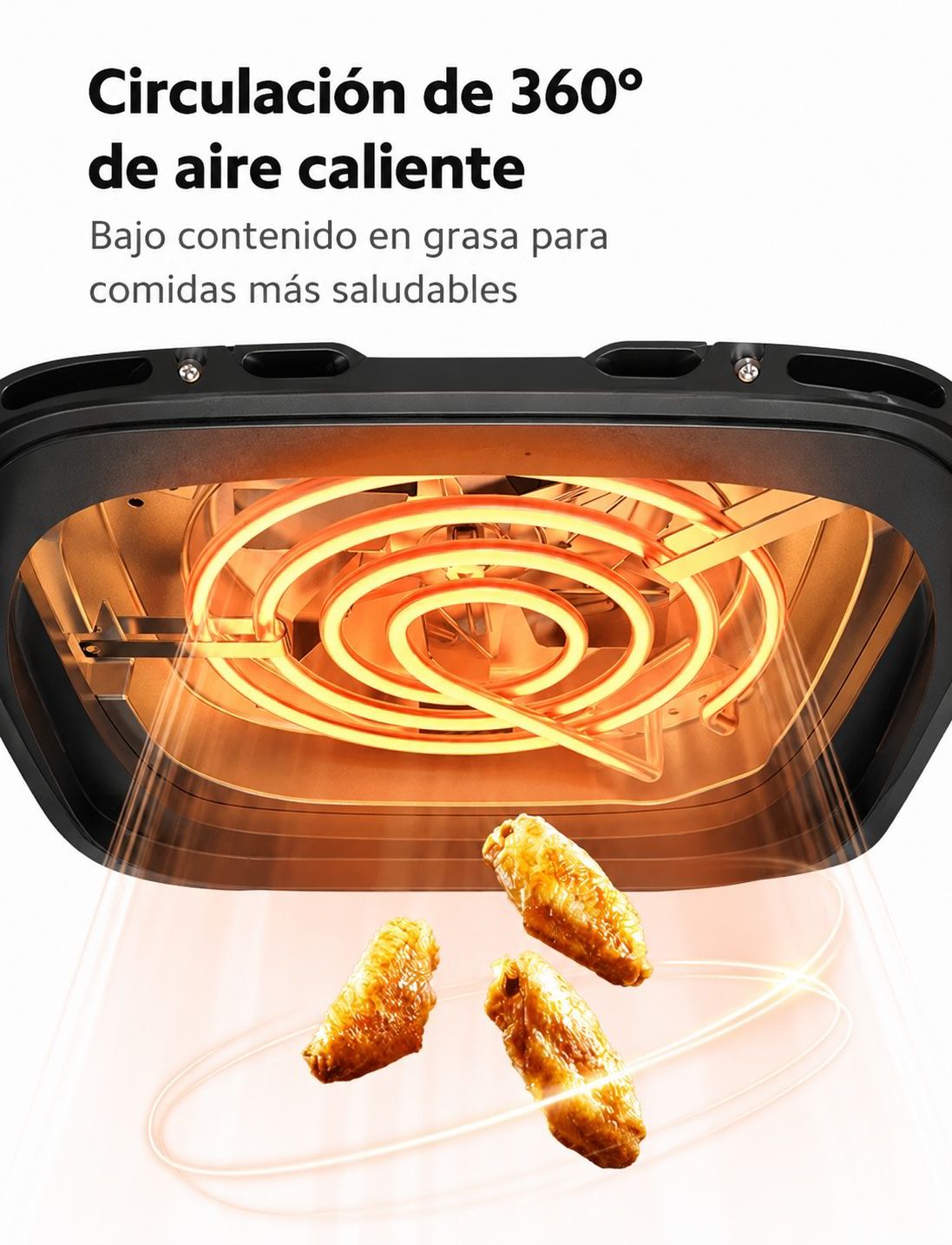 FREIDORA DE AIRE XIAOMI 6L 1550W TEMPERATURA REGULABLE 80 A 200 °C BLANCO - 7