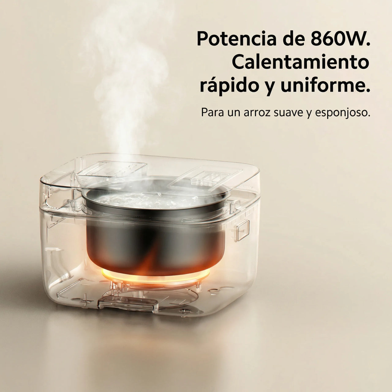 ARROCERA ELÉCTRICA XIAOMI RICE COOKER 4L MULTIFUNCIONAL PROGRAMABLE ANTIADHERENTE BLANCO - 7