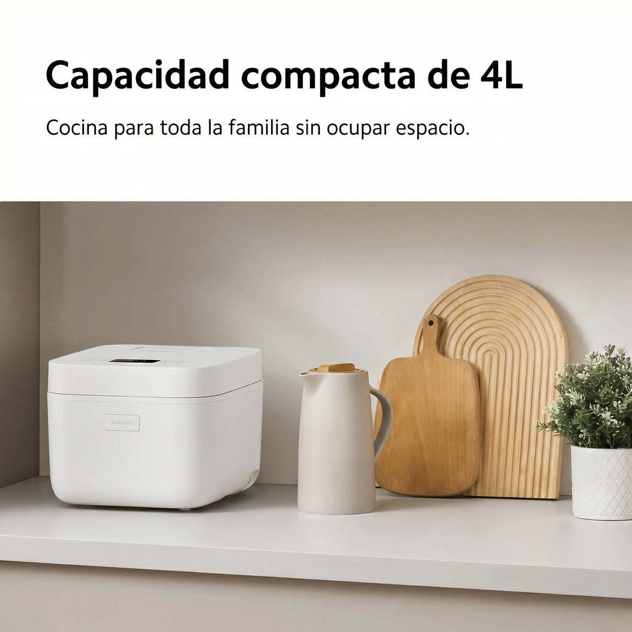 ARROCERA ELÉCTRICA XIAOMI RICE COOKER 4L MULTIFUNCIONAL PROGRAMABLE ANTIADHERENTE BLANCO - 9