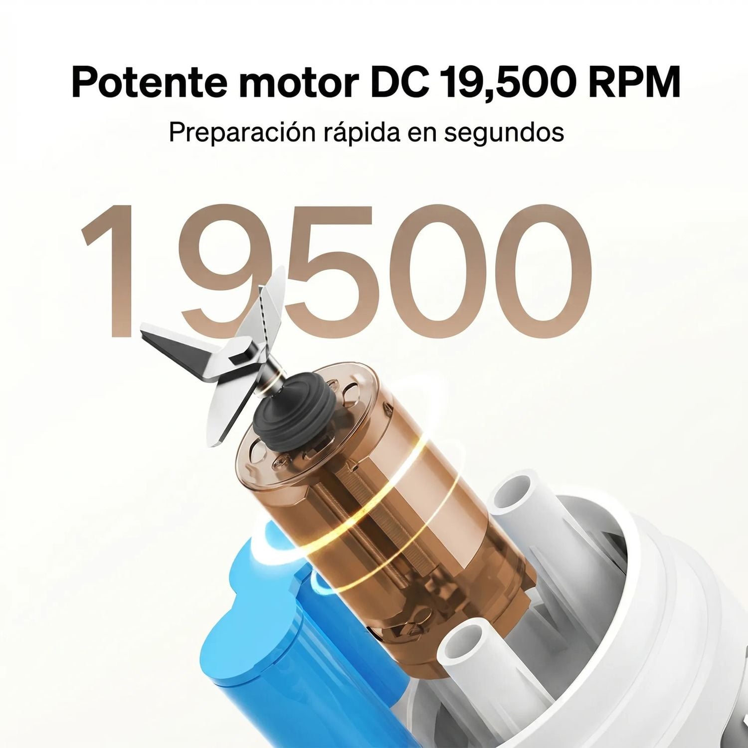 LICUADORA PORTÁTIL XIAOMI MIJIA JUICING CUP 2 300ML 45W RECARGABLE USB-C BLANCO - 3