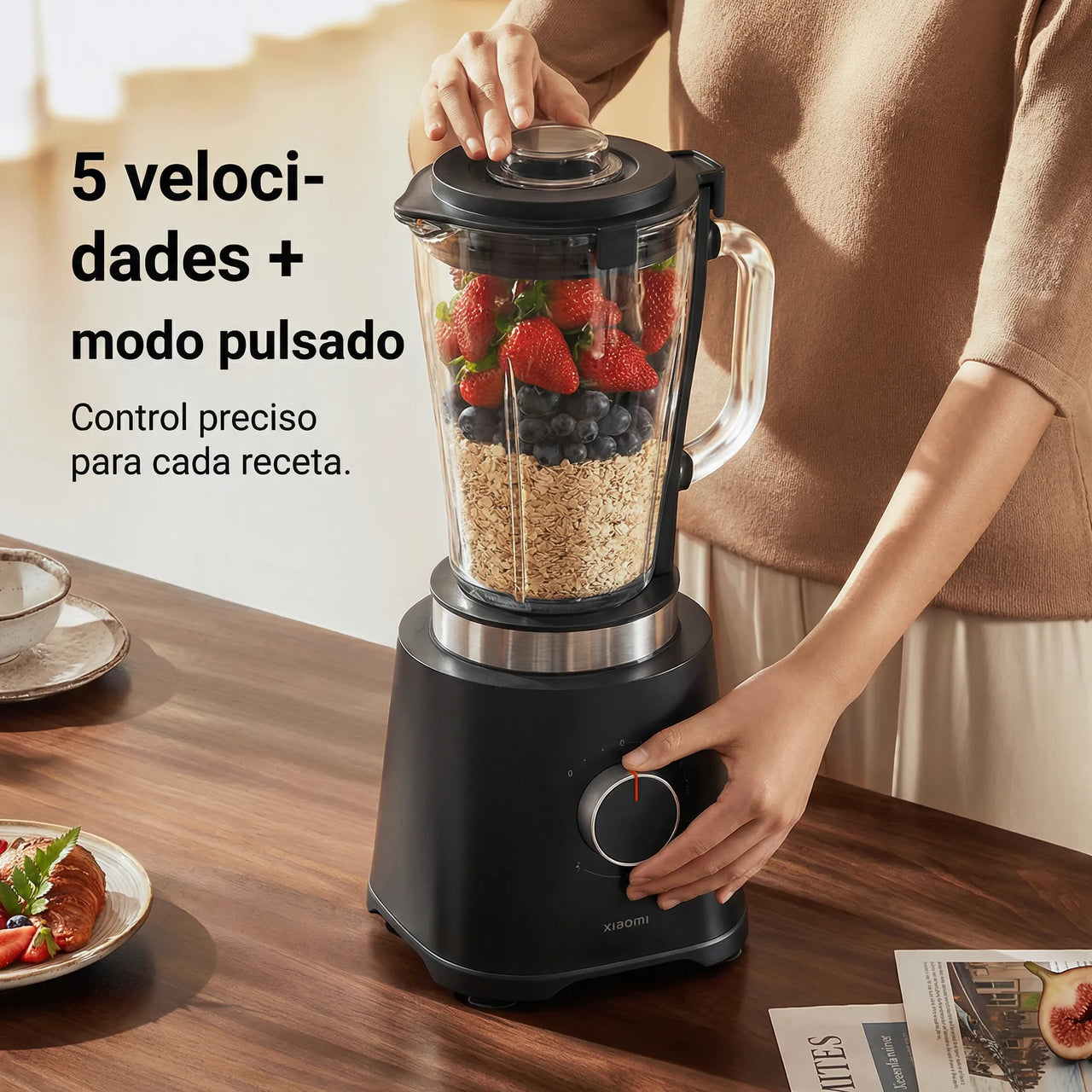 LICUADORA XIAOMI BLENDER 1.75L 600W 5 VELOCIDADES 21000 RPM JARRA DE VIDRIO - 7