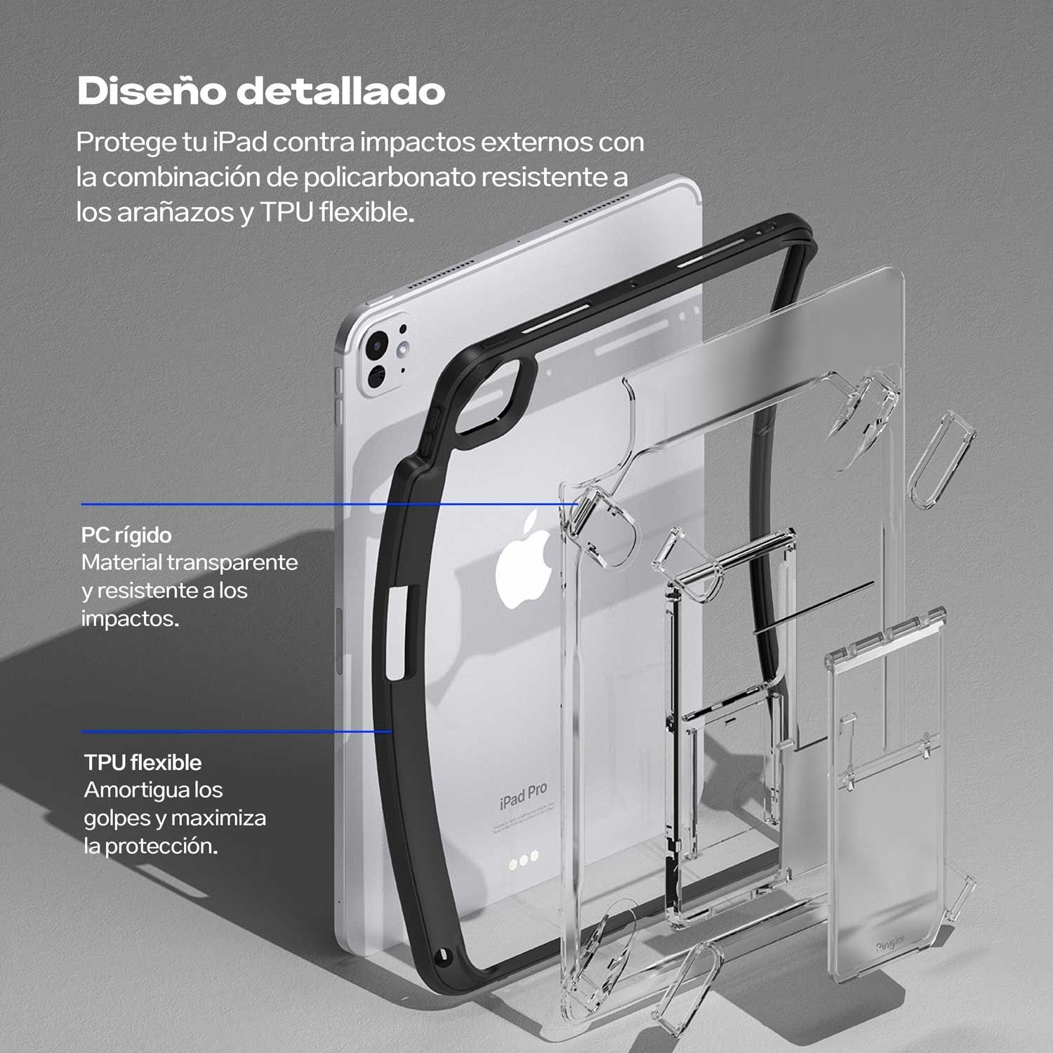 CASE IPAD PRO 11 M5 M4 RINGKE FUSION CON PARANTE TRANSPARENTE - 2