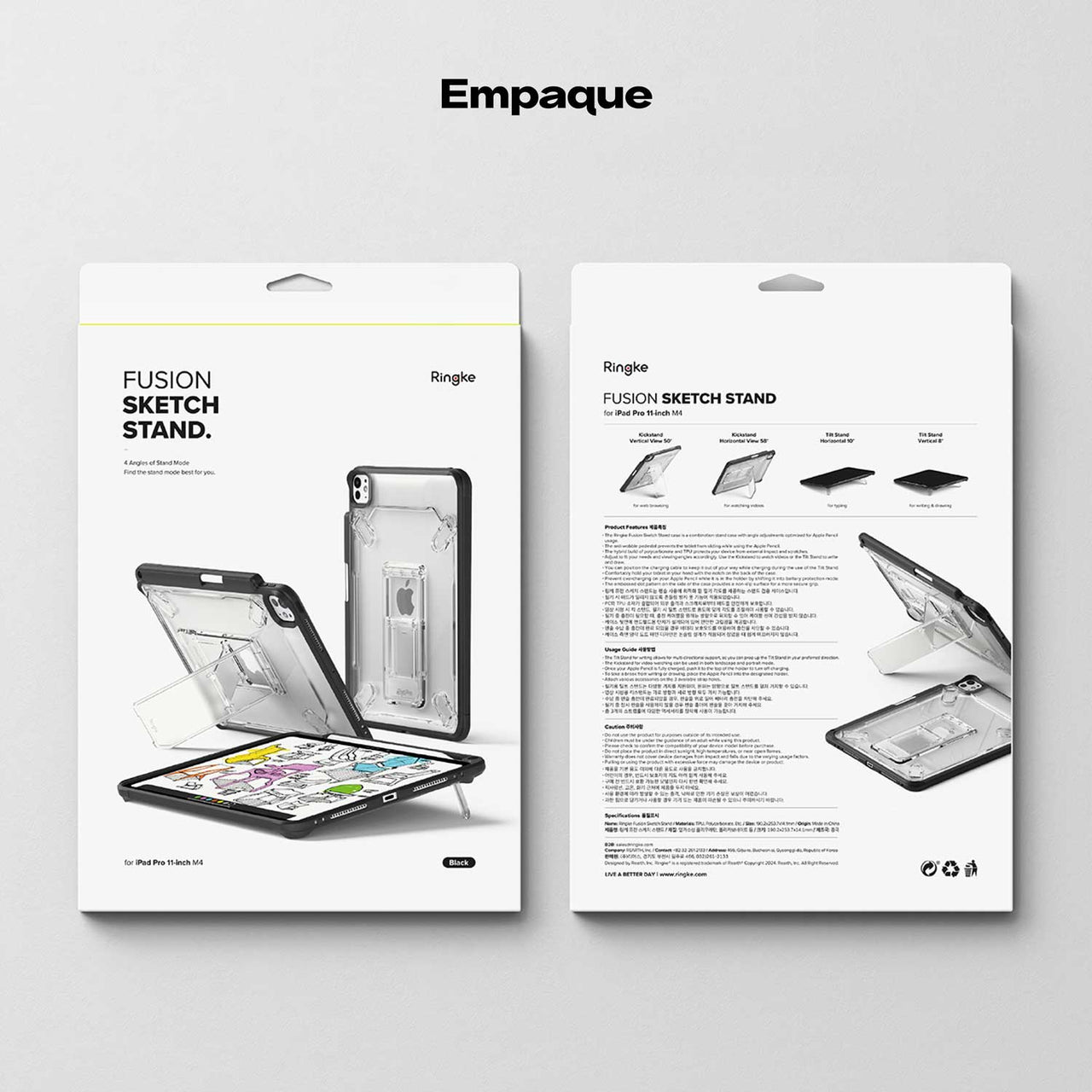 CASE IPAD PRO 11 M5 M4 RINGKE FUSION CON PARANTE TRANSPARENTE - 8