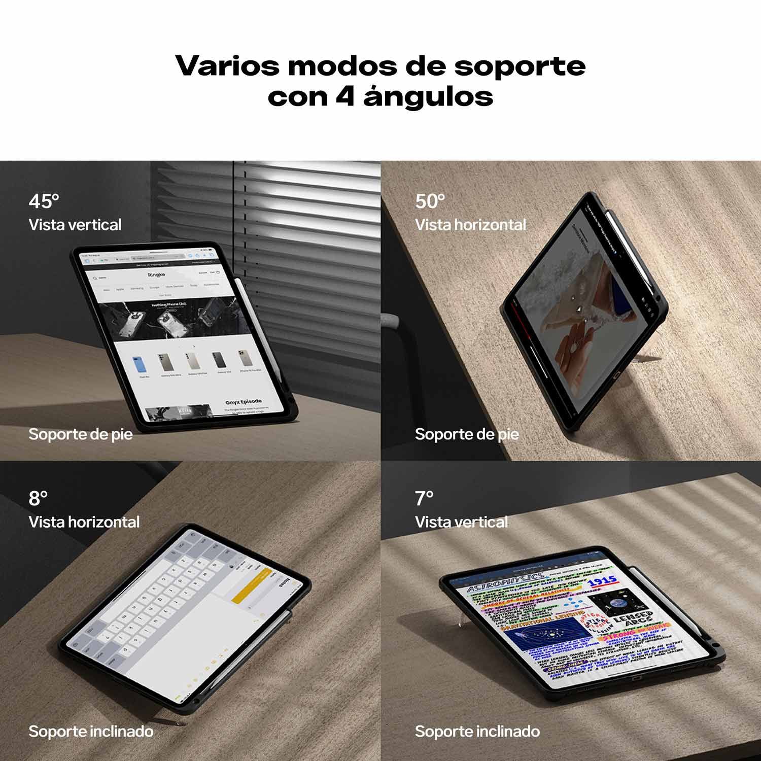 CASE IPAD PRO 13 M5 M4 RINGKE FUSION SKETCH SOPORTE ANTIAMARILLEO PORTALAPIZ - 3