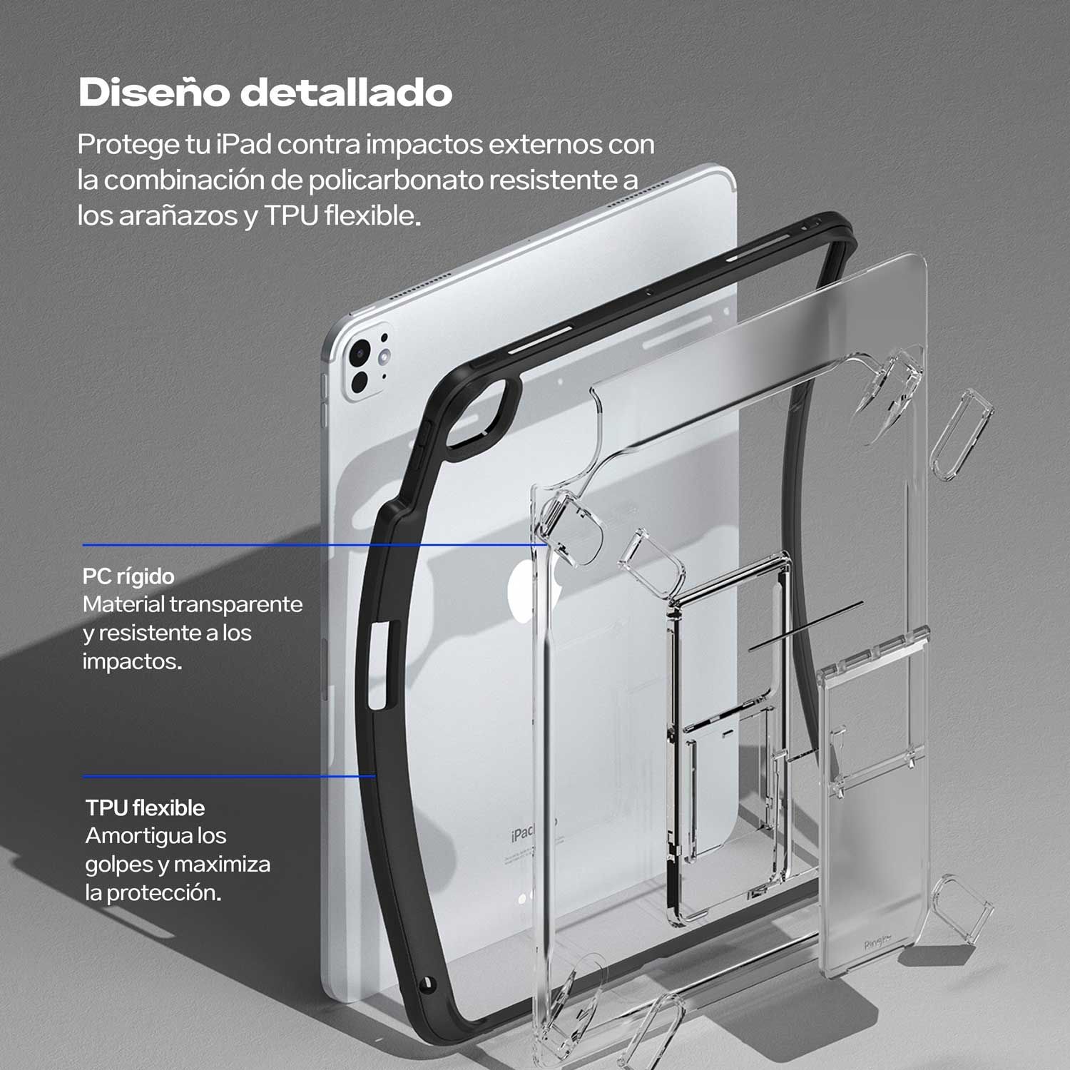 CASE IPAD PRO 13 M5 M4 RINGKE FUSION SKETCH SOPORTE ANTIAMARILLEO PORTALAPIZ - 4