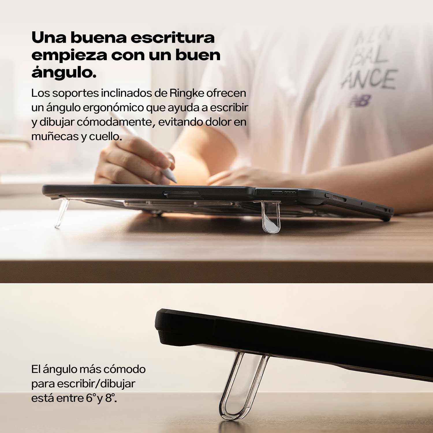 CASE IPAD PRO 13 M5 M4 RINGKE FUSION SKETCH SOPORTE ANTIAMARILLEO PORTALAPIZ - 6