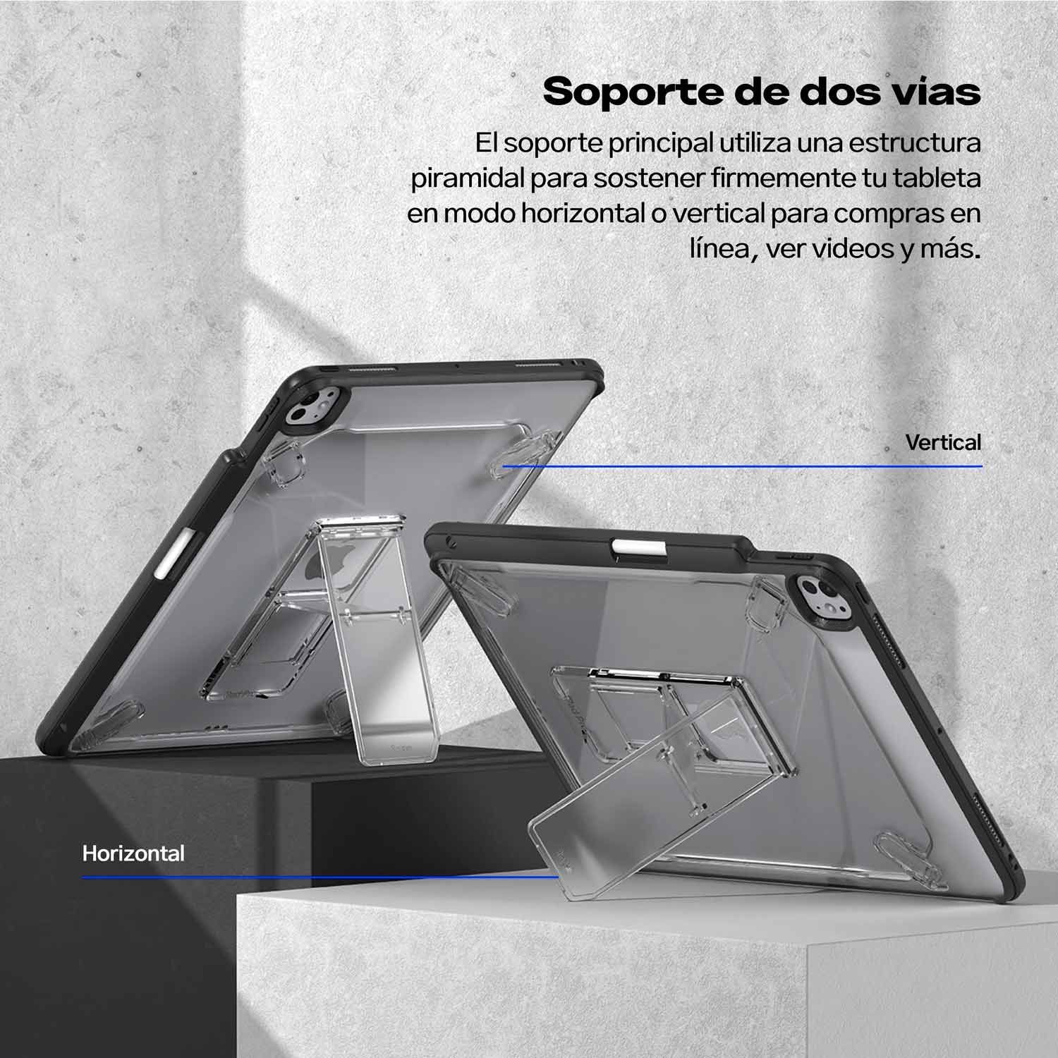 CASE IPAD PRO 13 M5 M4 RINGKE FUSION SKETCH SOPORTE ANTIAMARILLEO PORTALAPIZ - 7