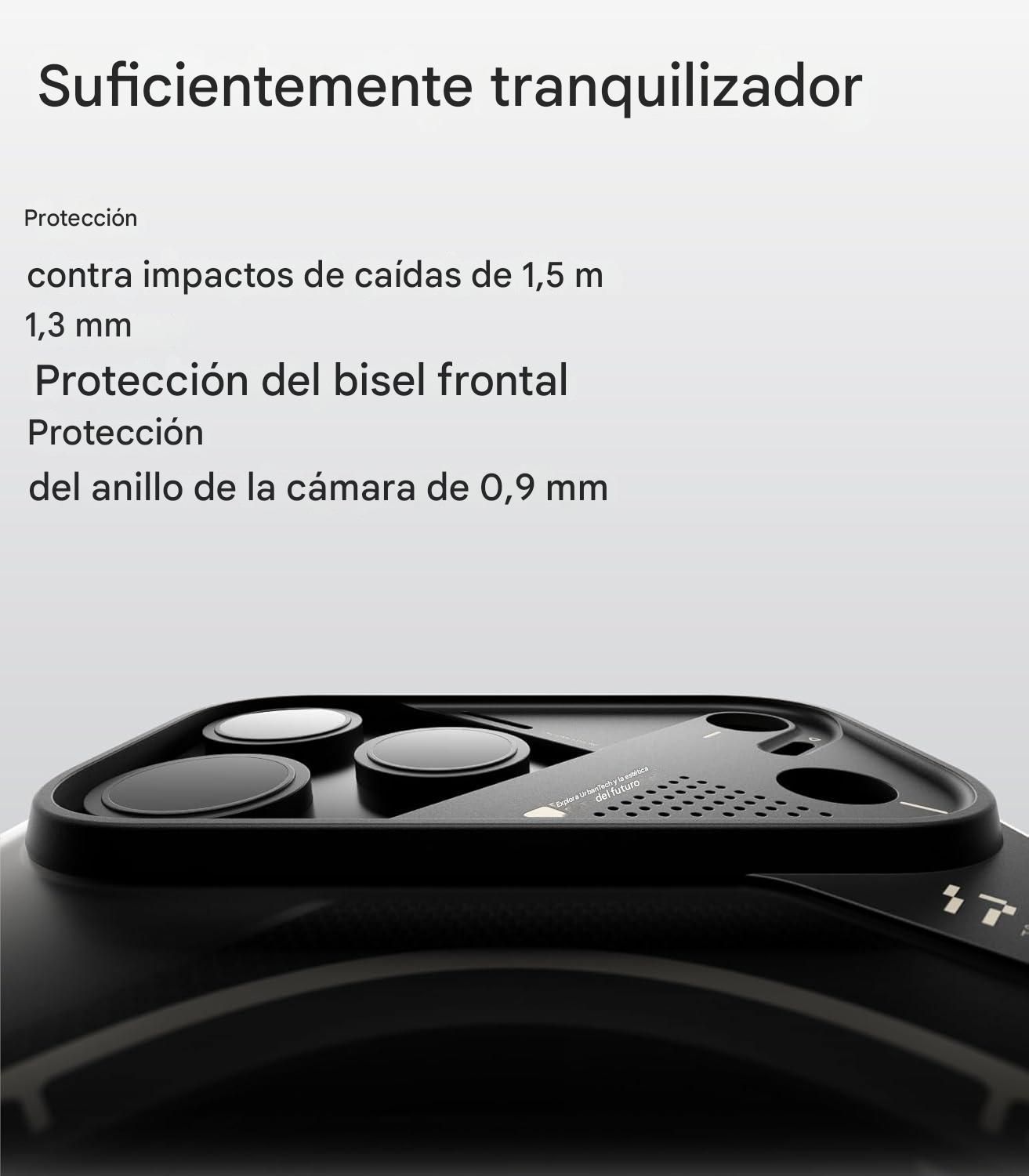 CASE FUTURISTA IPHONE 17 PRO CON DISIPADOR CALOR MAGNETICO GRIS - 7
